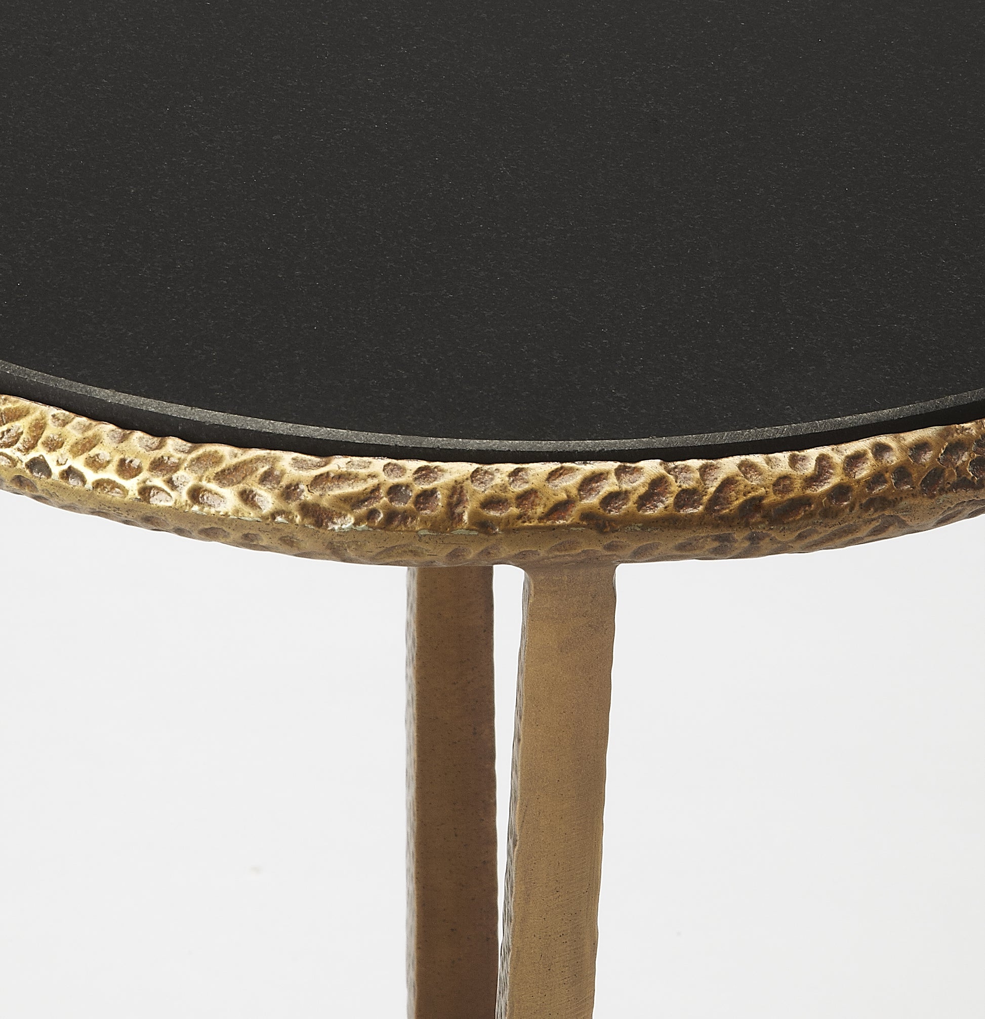Butler Specialty Company Flavio 16 in. W Round Metal and Stone Side Table, Multi-Color