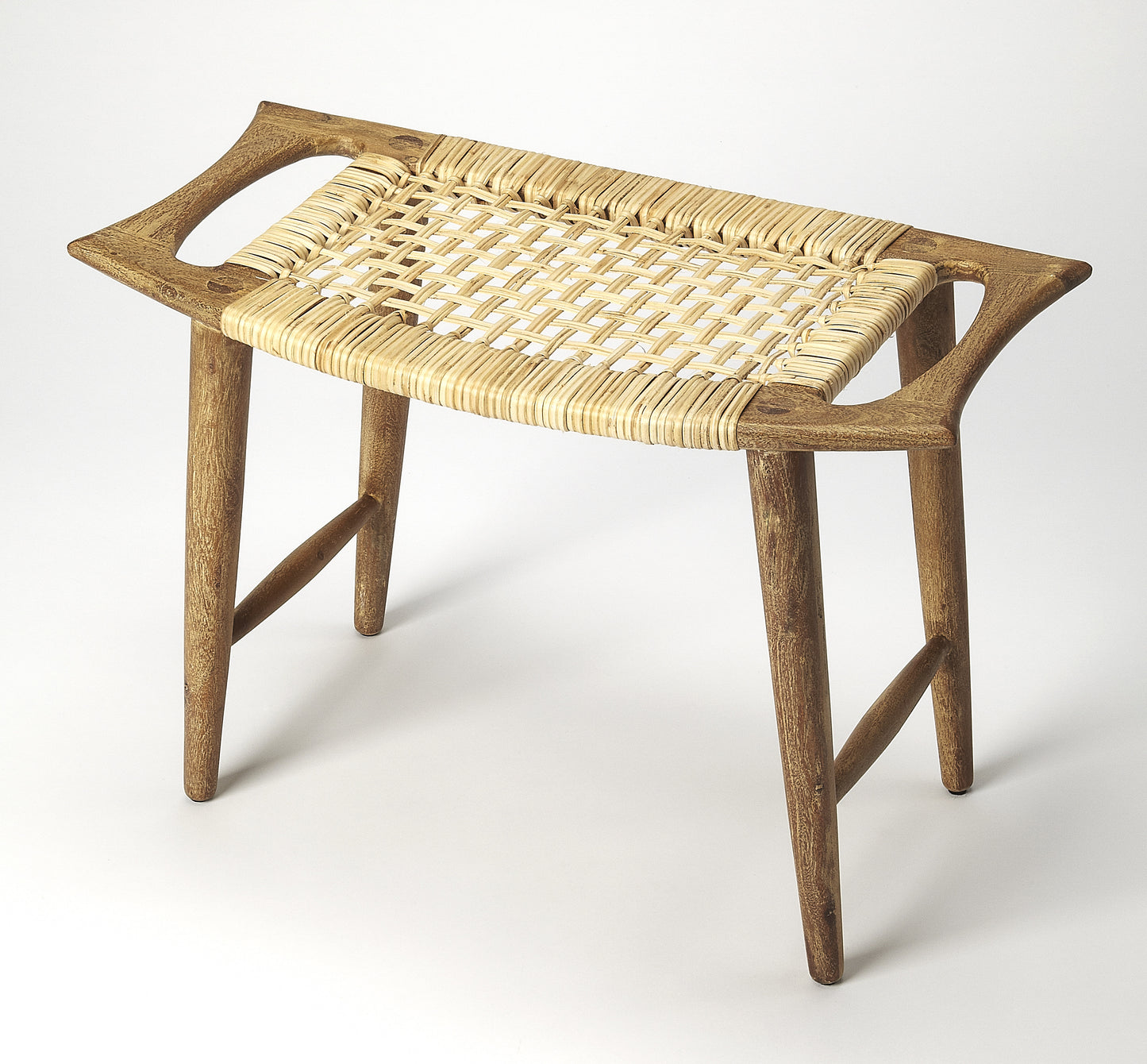 Butler Specialty Company Tristan 17.5 in. Seat Height Rattan Counter Stool, Light Brown