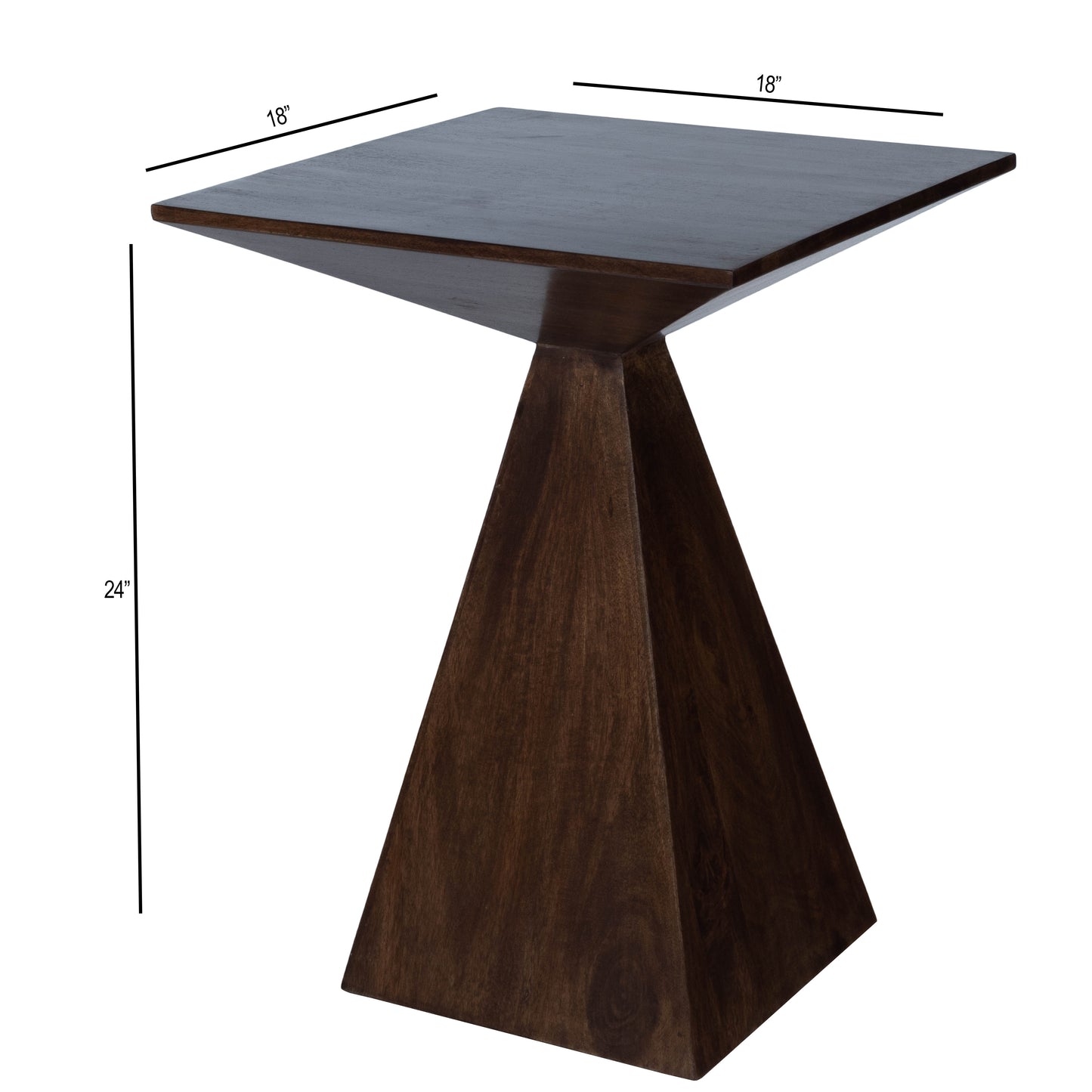 Titus Modern End Table in Dark Brown 4425403