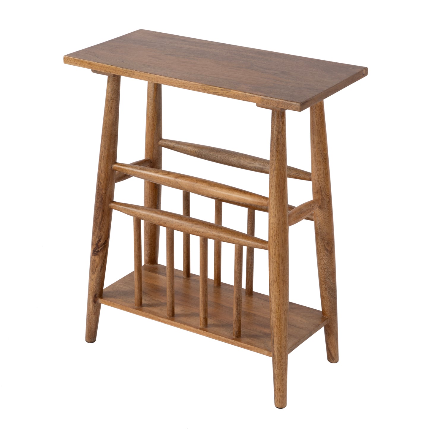 Butler Specialty Company Bowen 20 in. W Rectangular Solid Wood Side Table with Magazine Holder, Natural