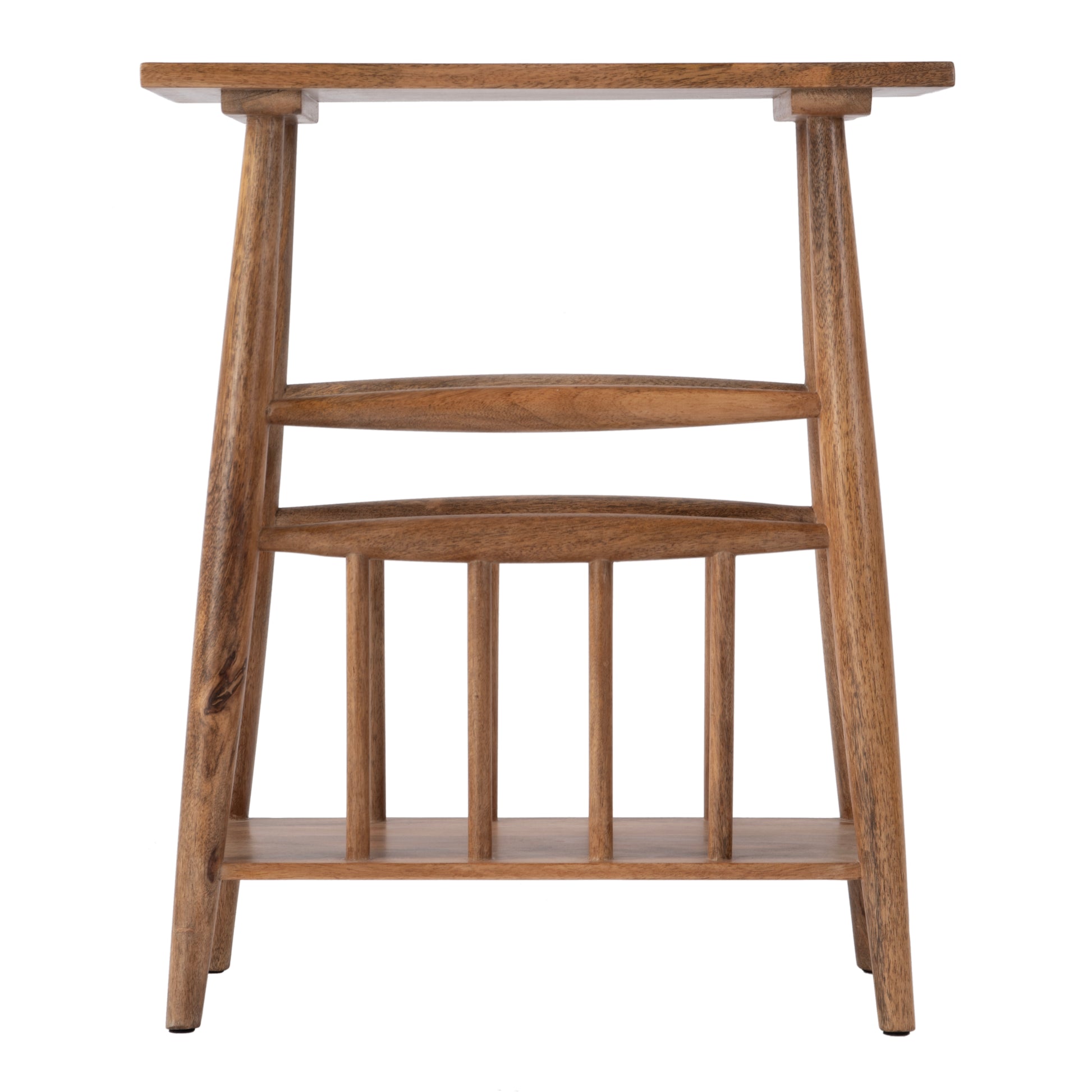 Butler Specialty Company Bowen 20 in. W Rectangular Solid Wood Side Table with Magazine Holder, Natural