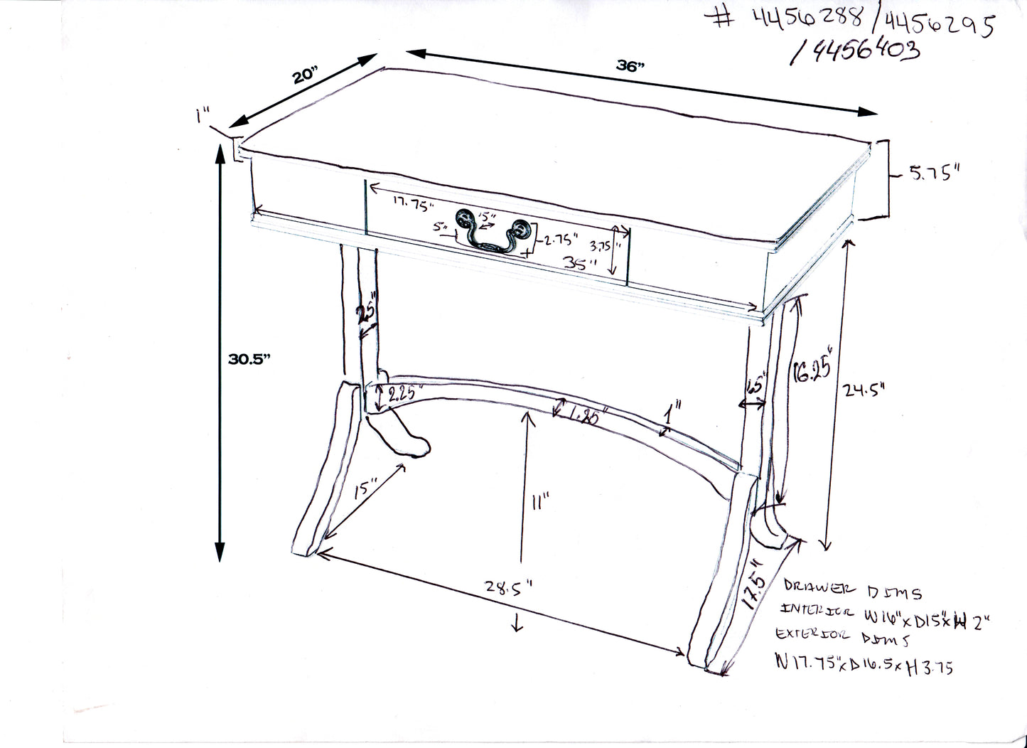 Butler Specialty Company Alta 36 in. W Rectangular Wood Modern 1 Drawer Writing Desk, White