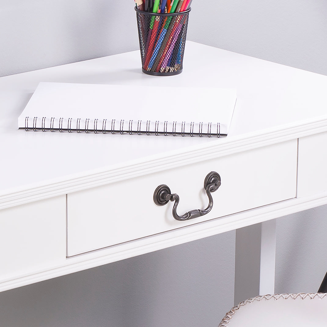 Butler Specialty Company Alta 36 in. W Rectangular Wood Modern 1 Drawer Writing Desk, White