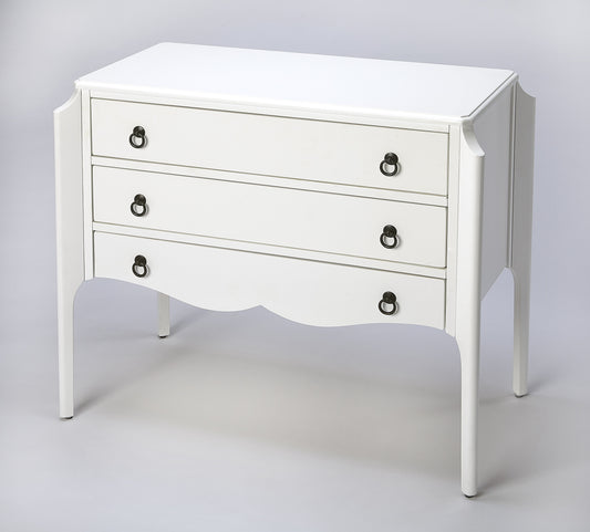 Butler Specialty Company Wilshire 34 in. W Rectangular Wood 3 Drawer Accent Chest, White