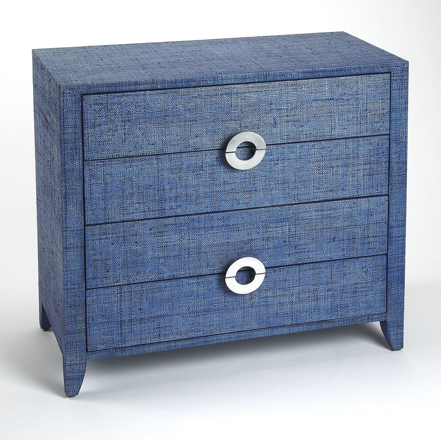 Amelle 4-Drawer Raffia Accent Chest in Blue 4483361