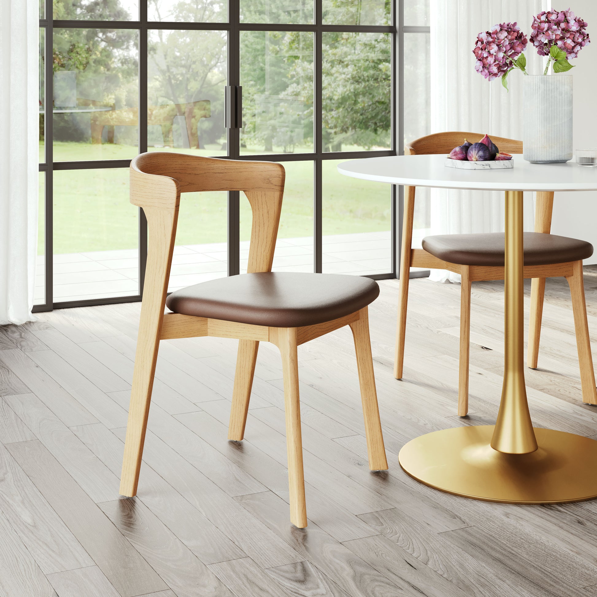 Pioro Dining Chair (Set of 2) Brown & Natural - 9