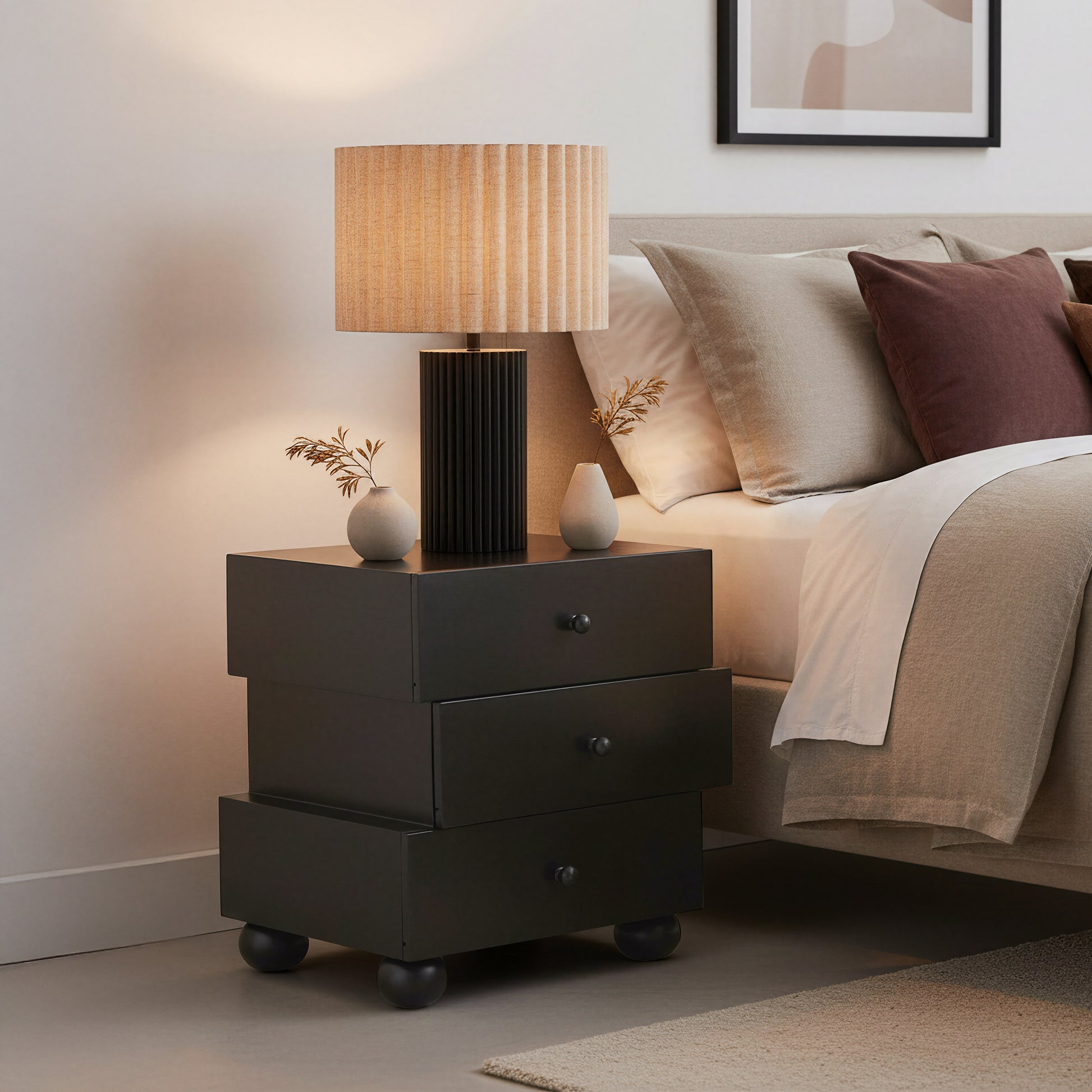 Aurora Table Lamp Beige & Black - 7