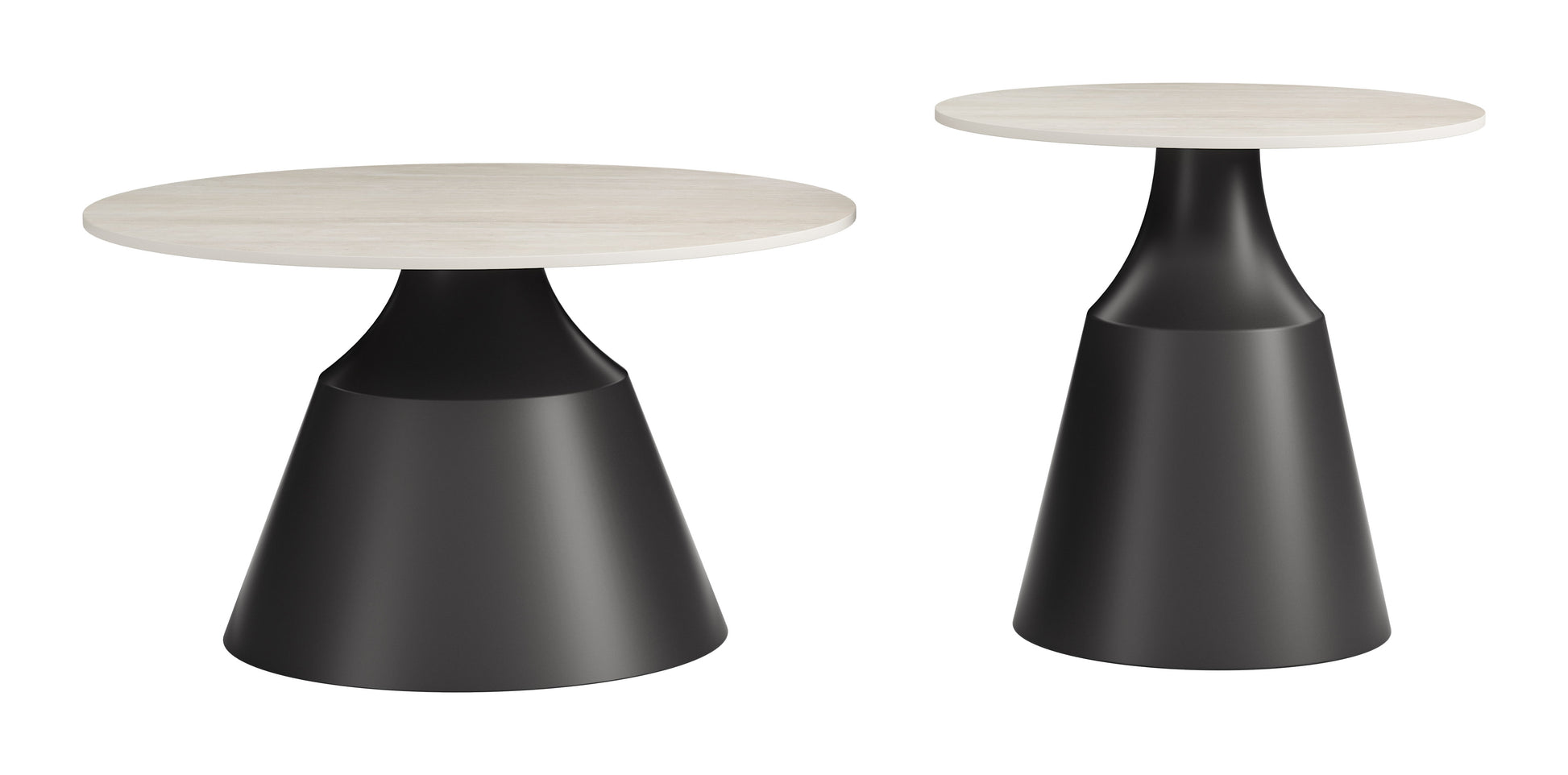Camella Coffee Table Set (2-Piece) Light Beige & Black - 2