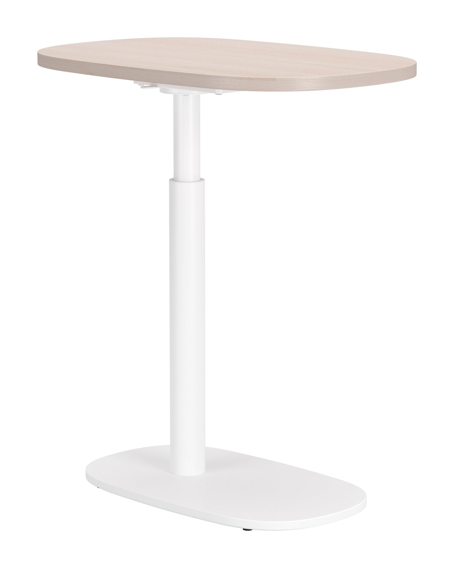 Buddy Adjustable Rotating Side Table Natural & White - 5