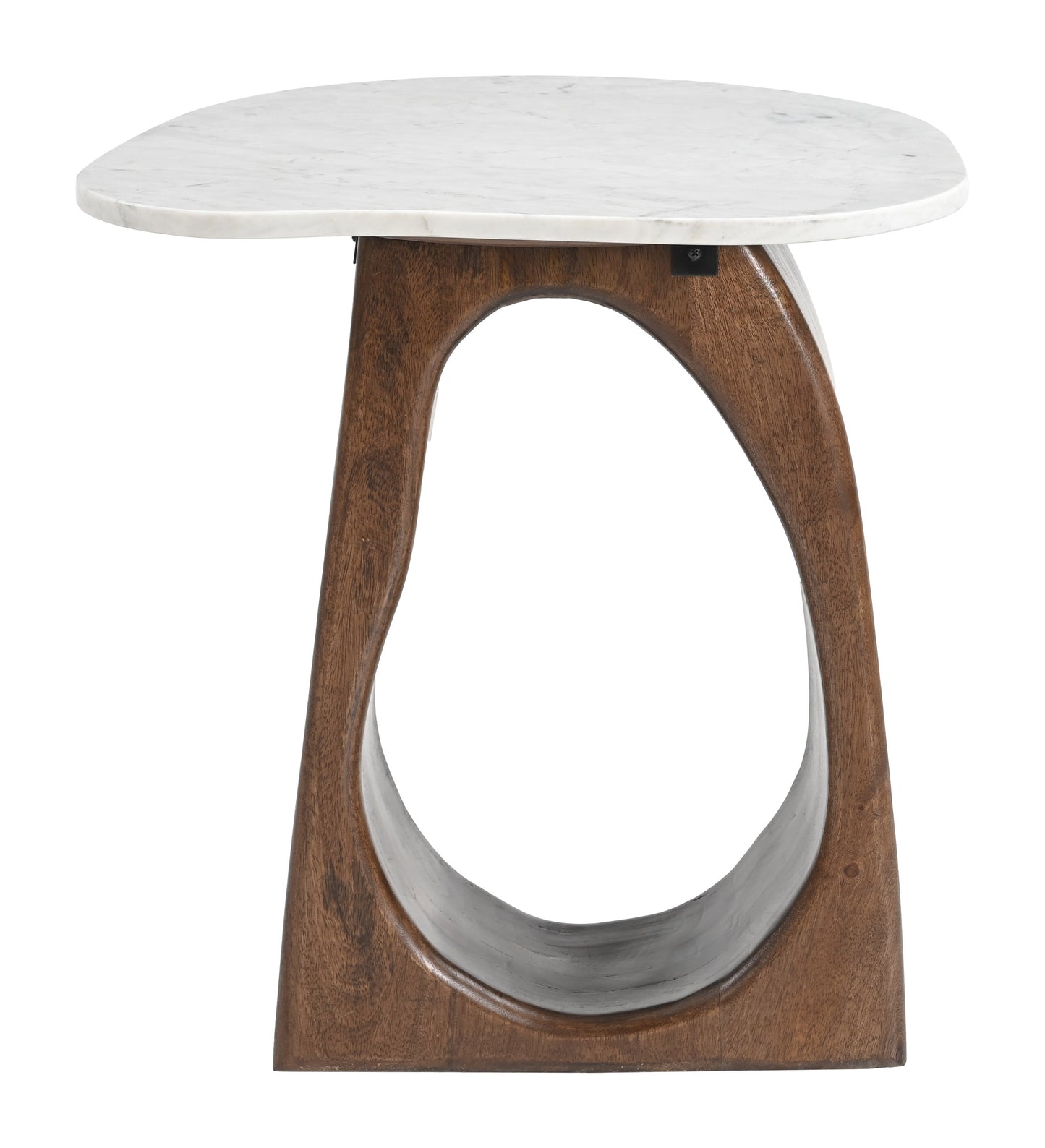Vara Side Table White & Walnut - 3
