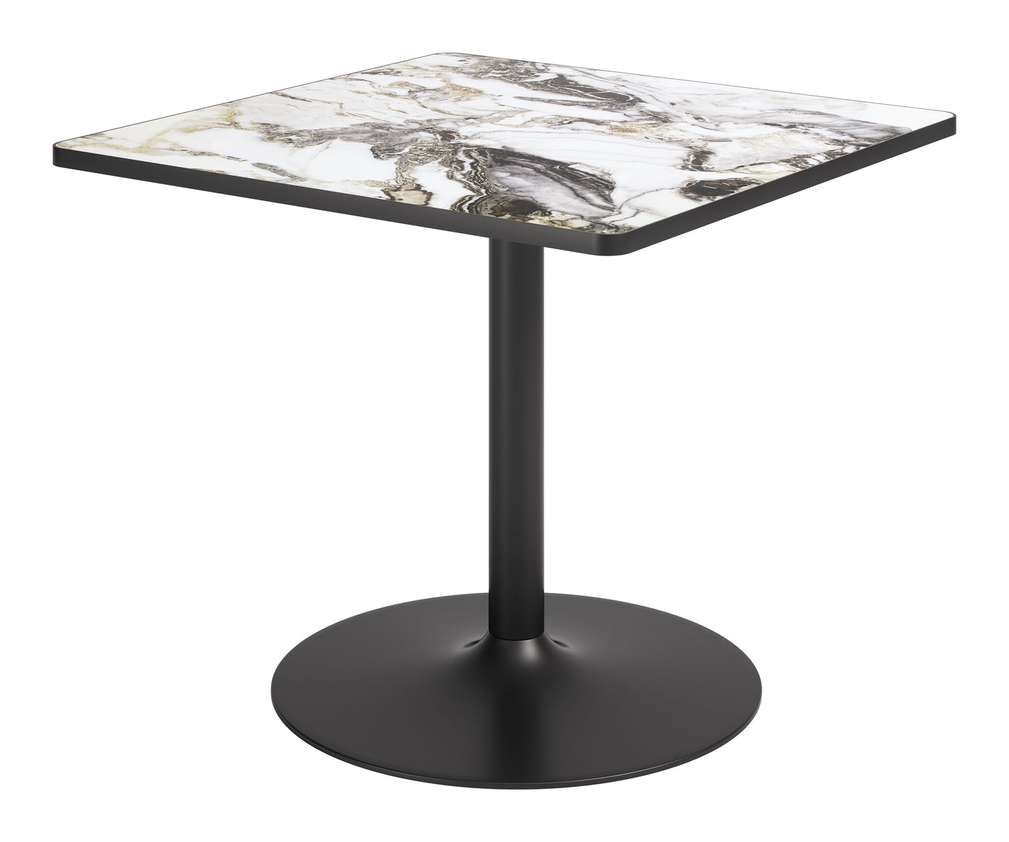 Caliza Dining Table Gray & Black - 4