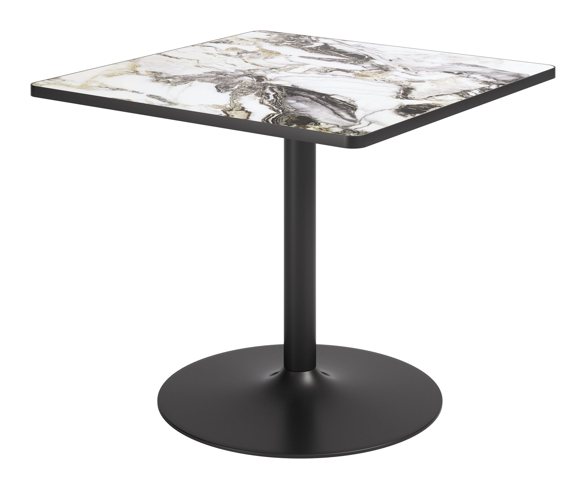 Caliza Dining Table Gray & Black - 4