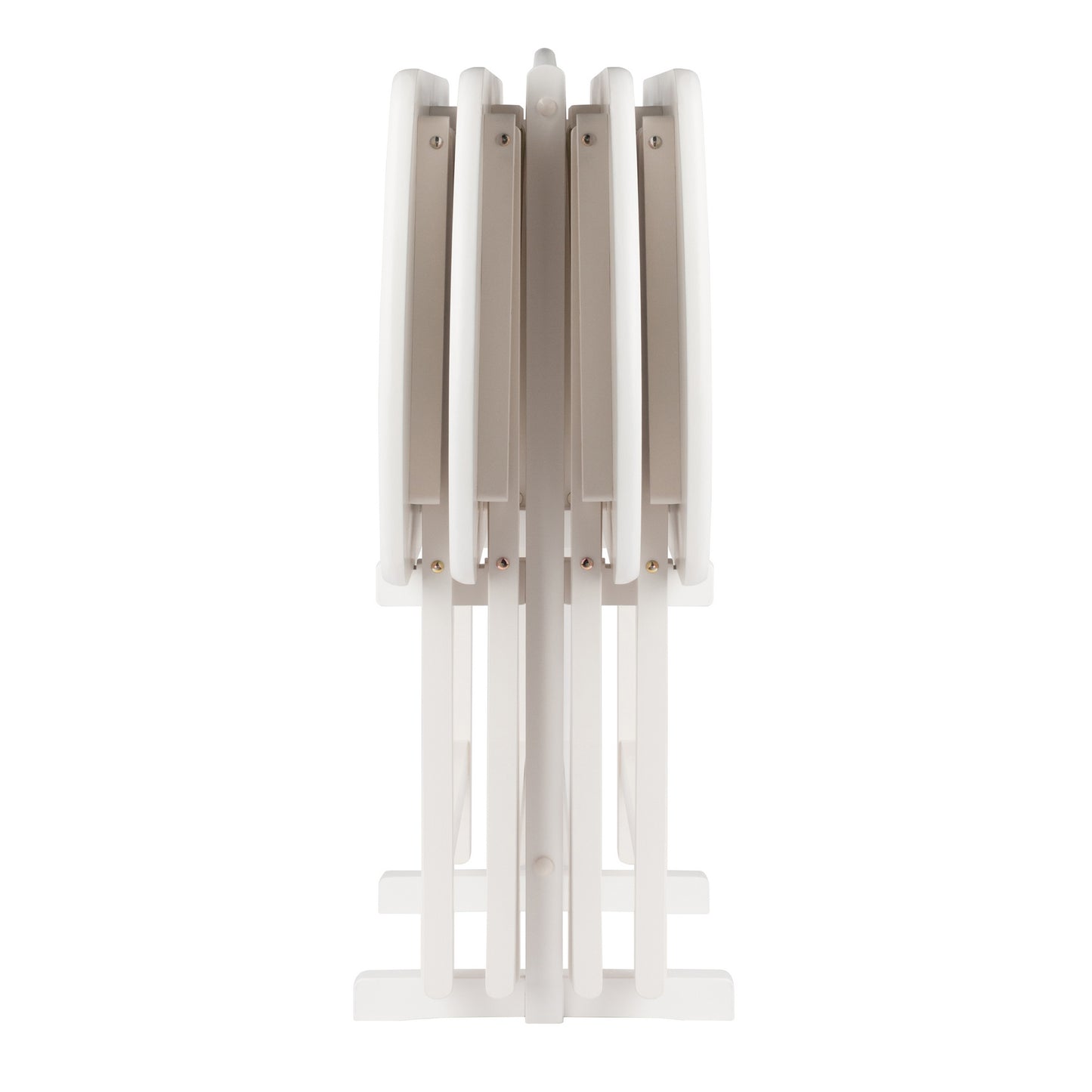 Corbett 5-Pc Oversized Snack Table Set, White