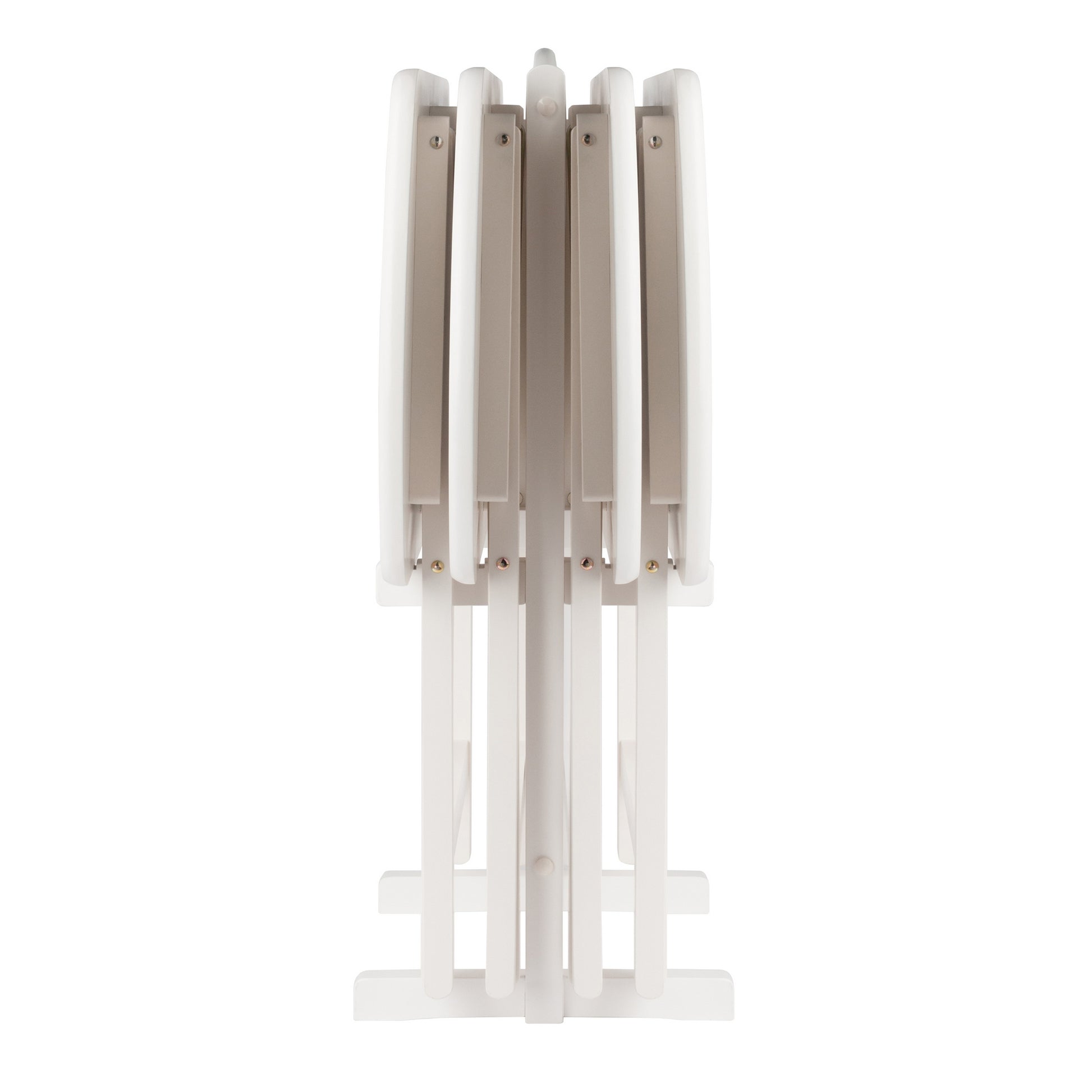 Corbett 5-Pc Oversized Snack Table Set, White