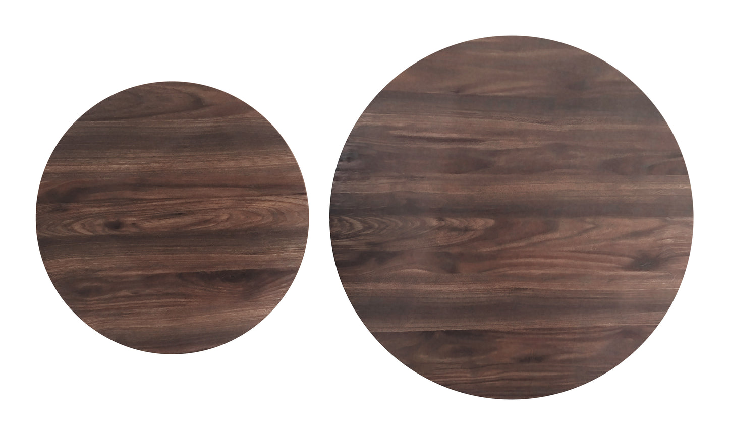 Rosk Coffee Table Set (2-Piece) Walnut & Black - 5