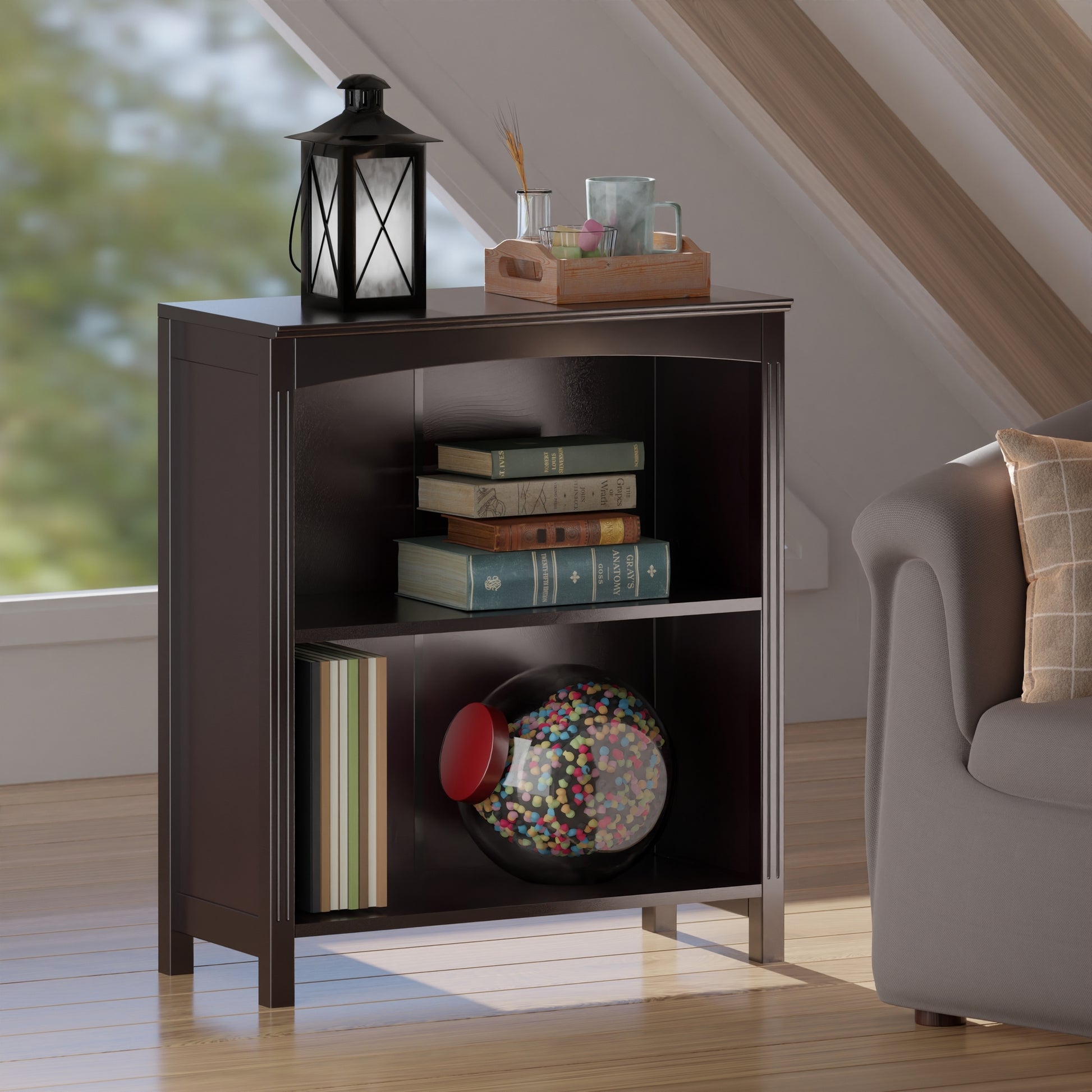 Terrace 2-Section Shelf, 37" Wide, Espresso