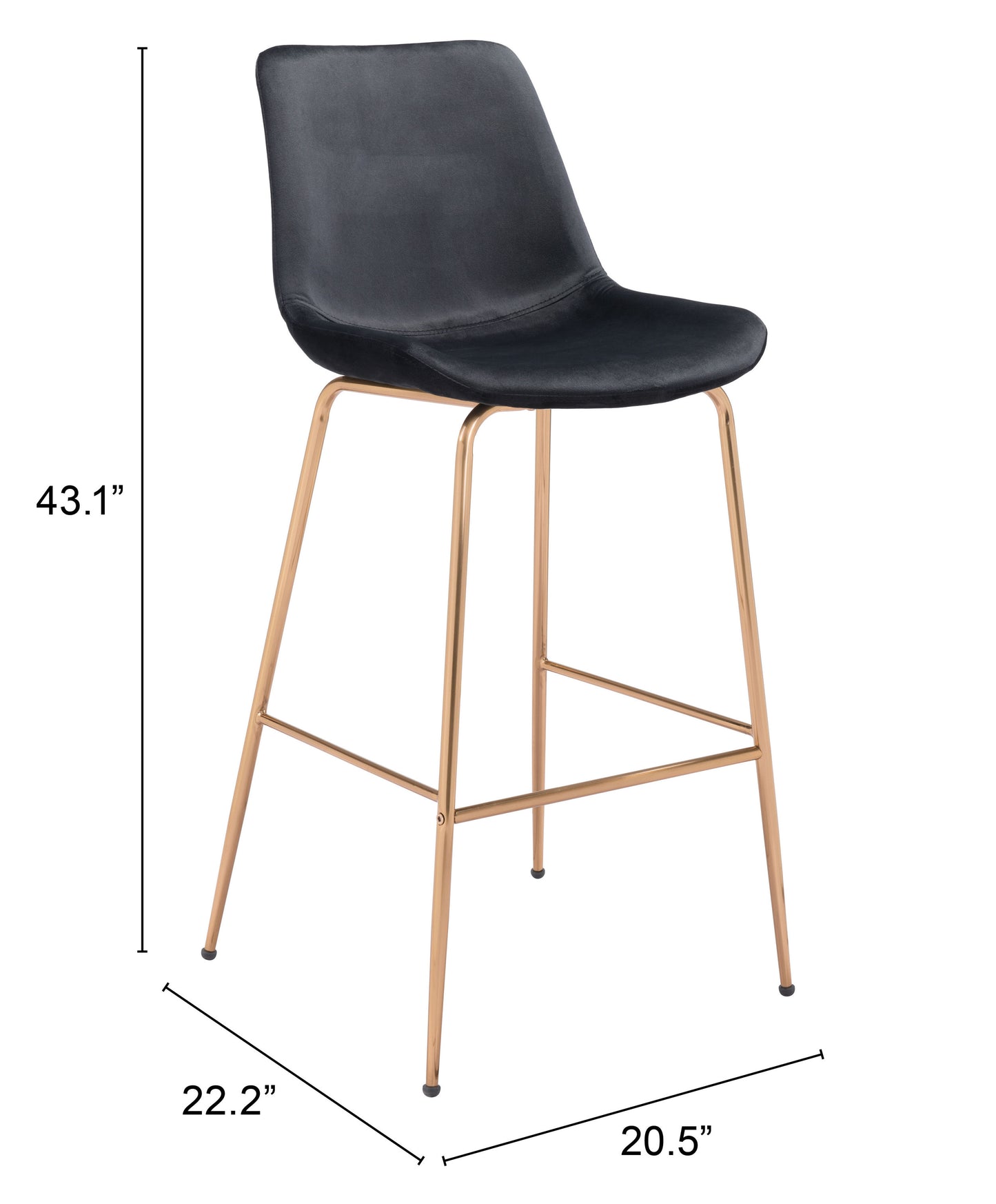 Tony Barstool Black & Gold