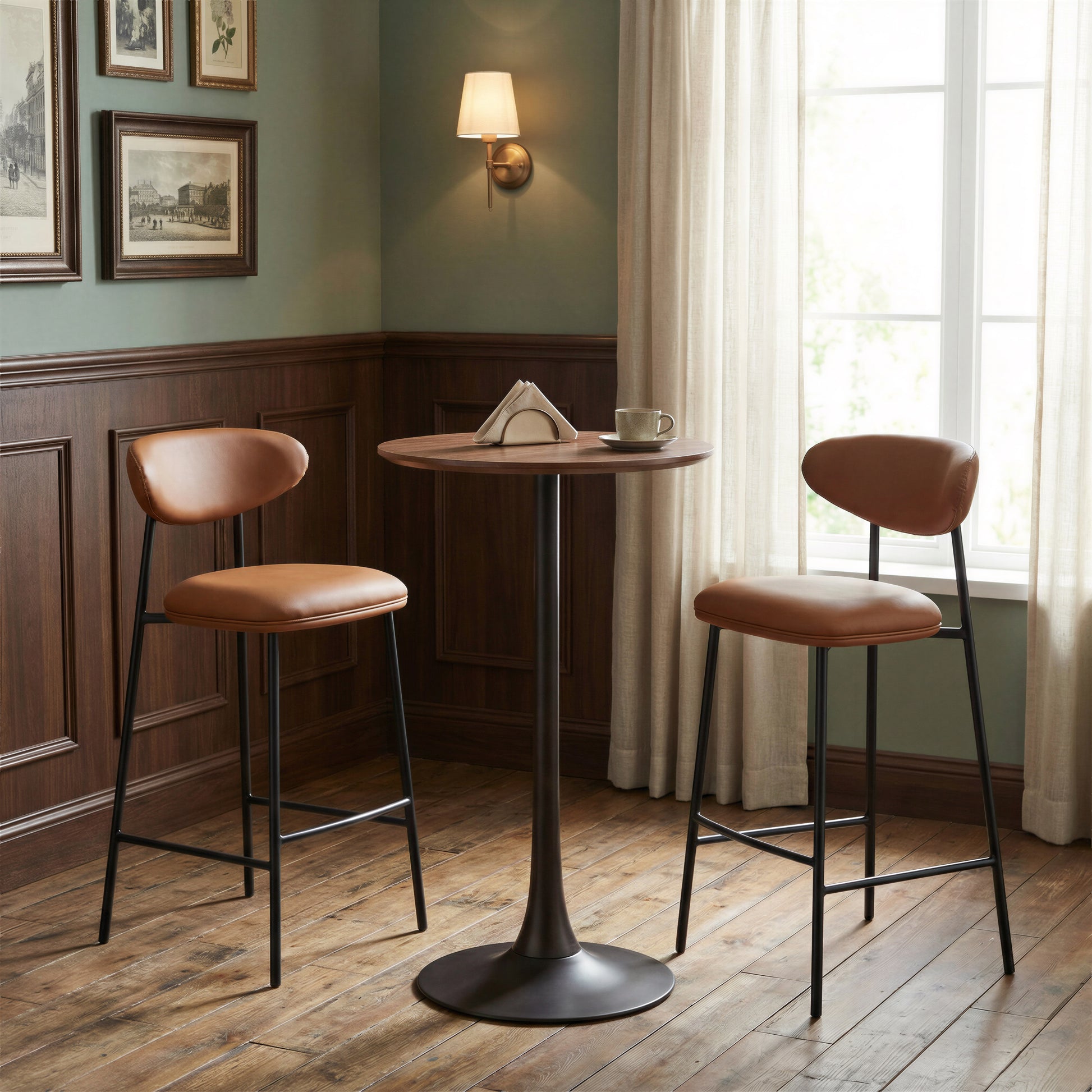 Rorun Barstool (Set of 2) Brown - 10