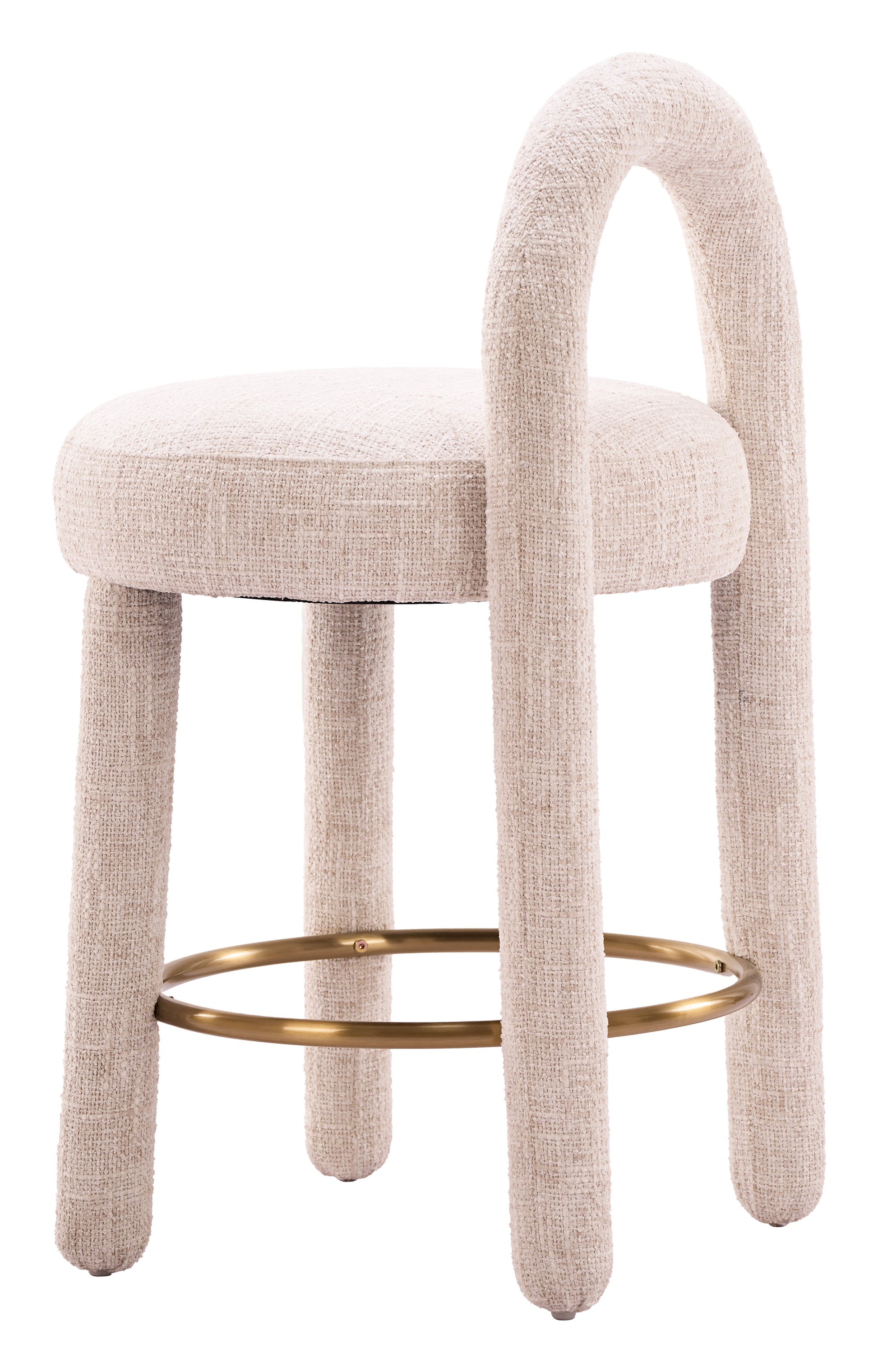 Curco Counter Stool (Set of 2) Beige - 5