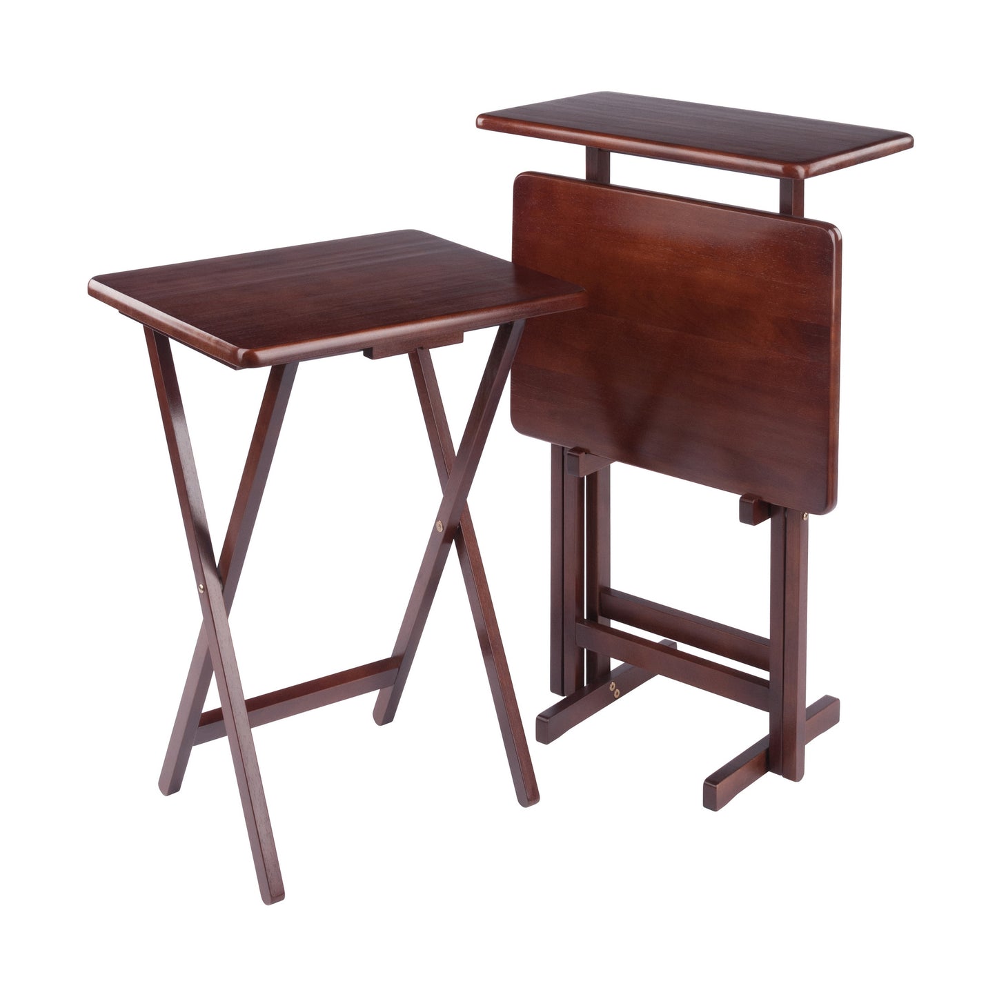 Riley 3-Pc Set Snack Table, Walnut Finish
