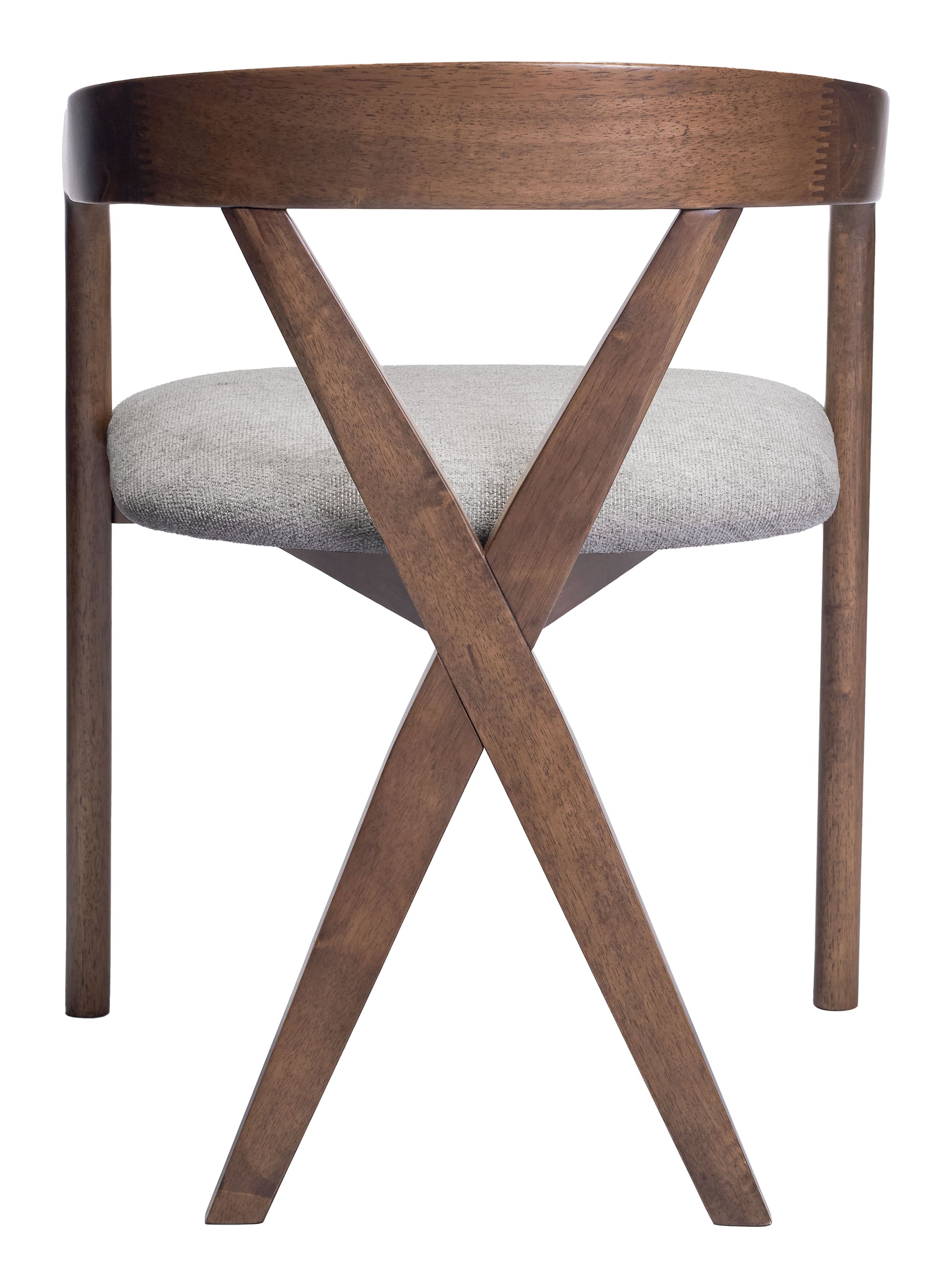 Cairo Dining Chair Dove Gray & Walnut - 4