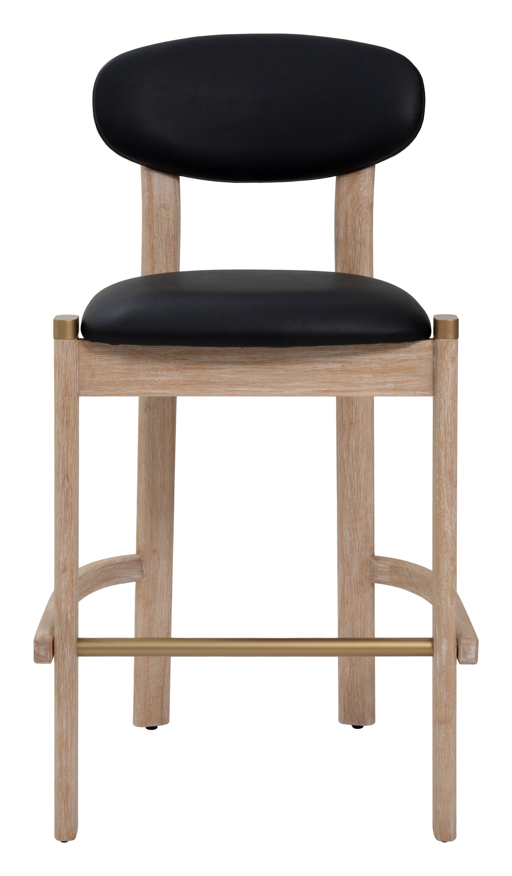 Rilou Barstool (Set of 2) Black & Natural - 3