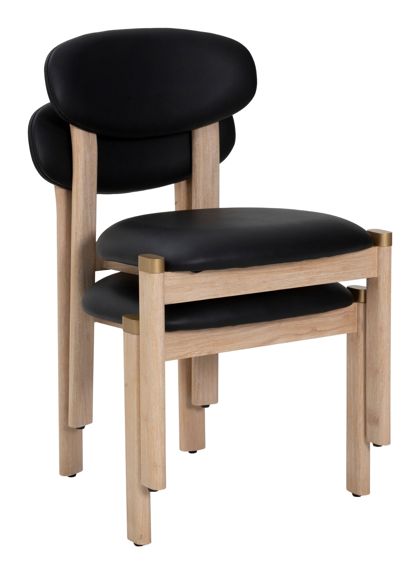Rilou Dining Chair (Set of 2) Black & Natural - 6