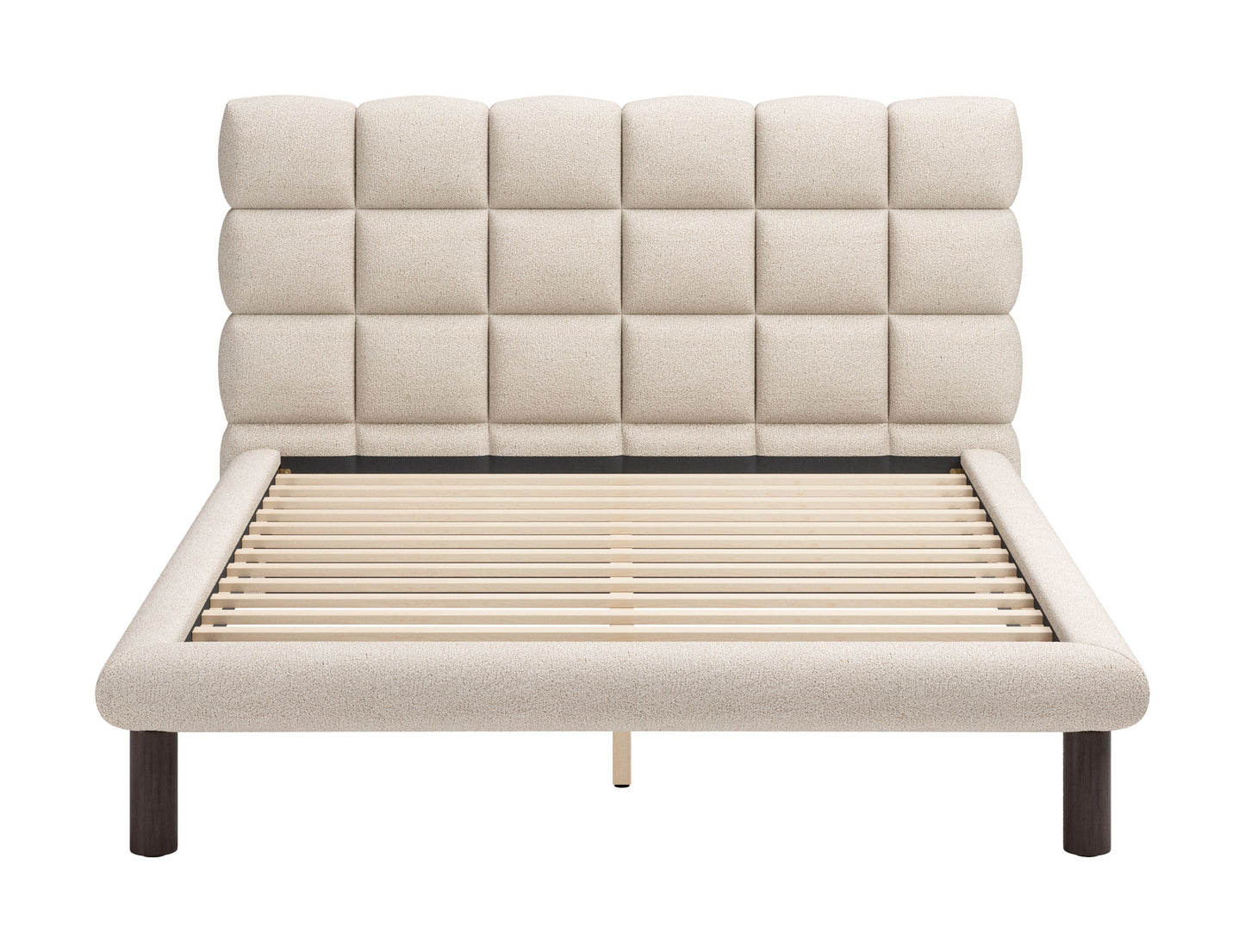 Placid Queen Bed Beige - 3