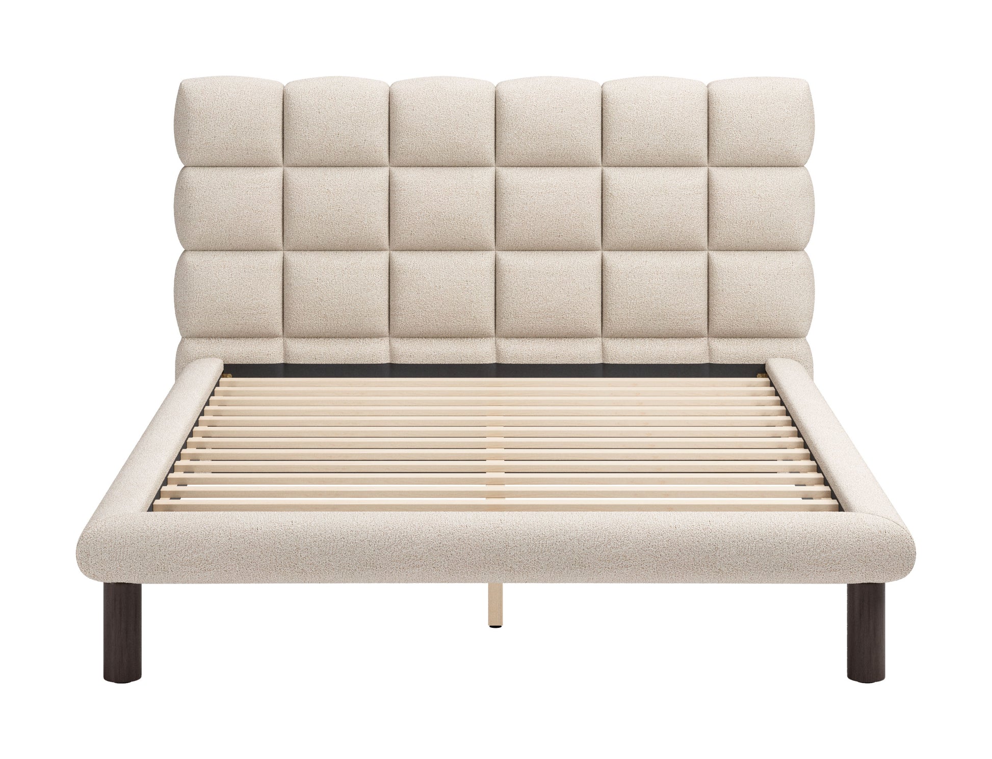 Placid Queen Bed Beige - 3
