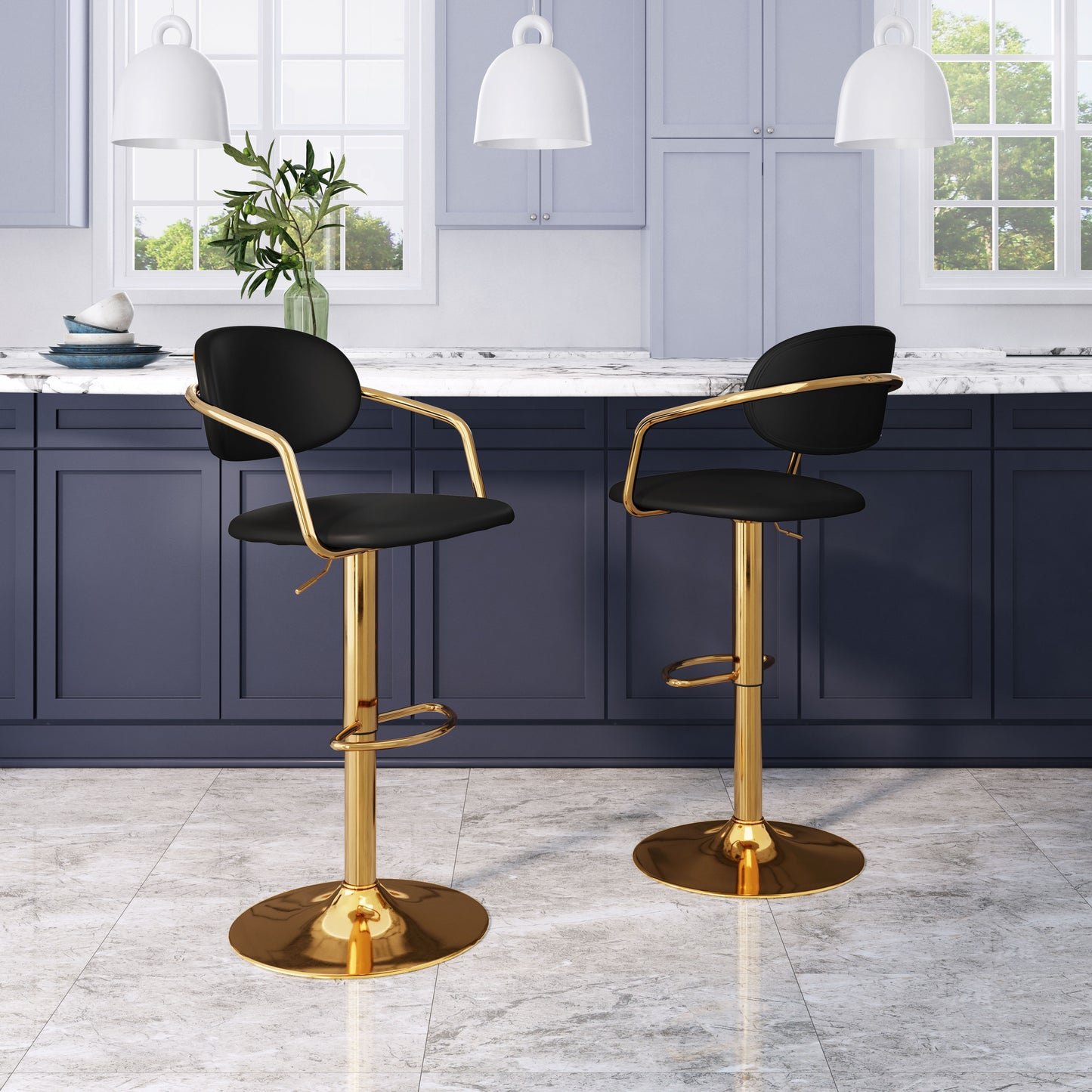 Gusto Barstool Black & Gold