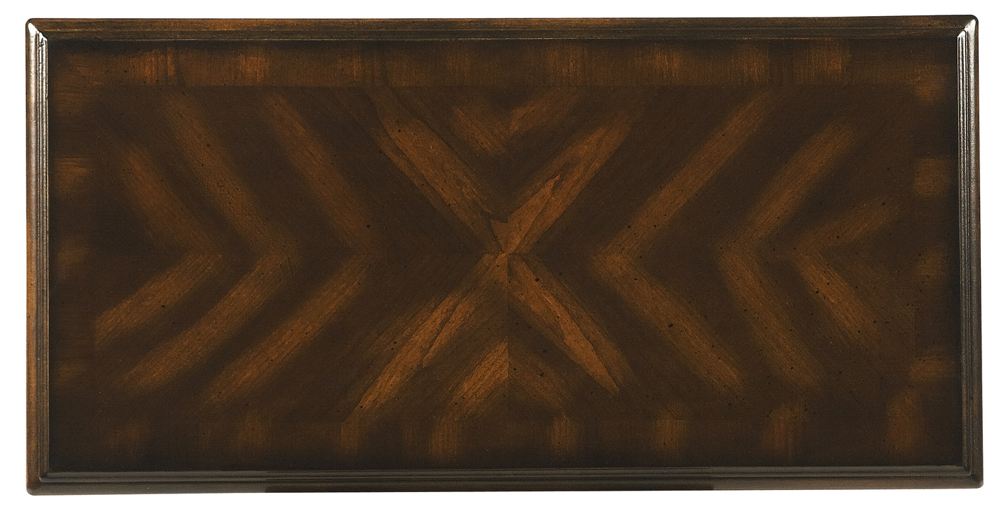 Butler Specialty Company Devane 12 in. W Rectangular Wood Side Table with Pull-Out Tray and Lower Open Shelf, Dark Brown