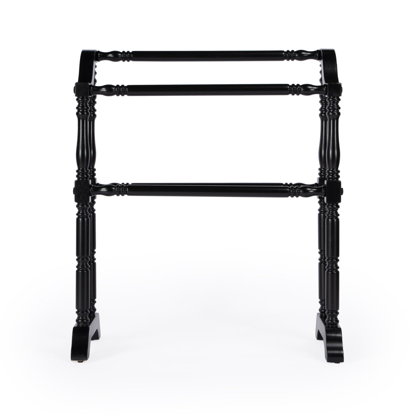 Butler Specialty Company Lillian 28 in. W Rectangular Wood 2 Rail Traditional Blanket Stand, Black