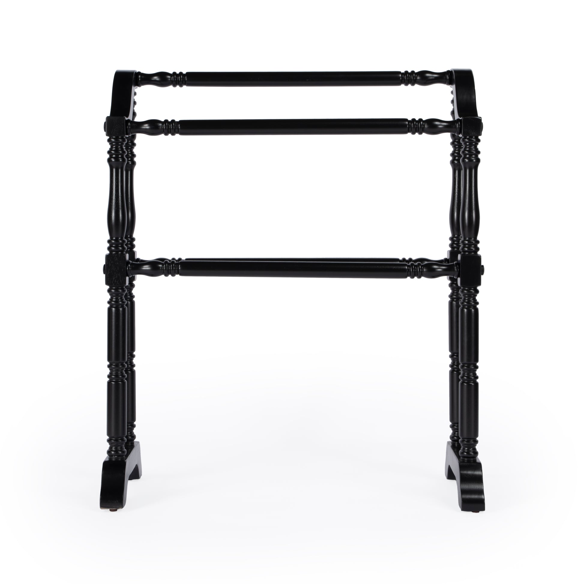 Butler Specialty Company Lillian 28 in. W Rectangular Wood 2 Rail Traditional Blanket Stand, Black