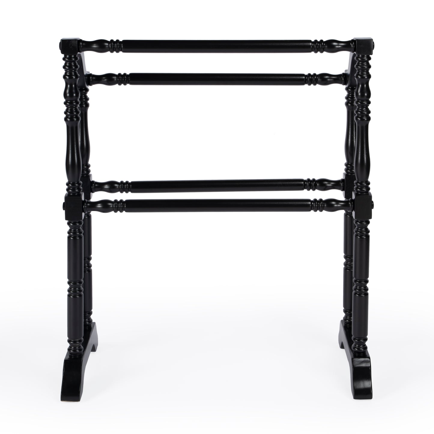 Butler Specialty Company Lillian 28 in. W Rectangular Wood 2 Rail Traditional Blanket Stand, Black