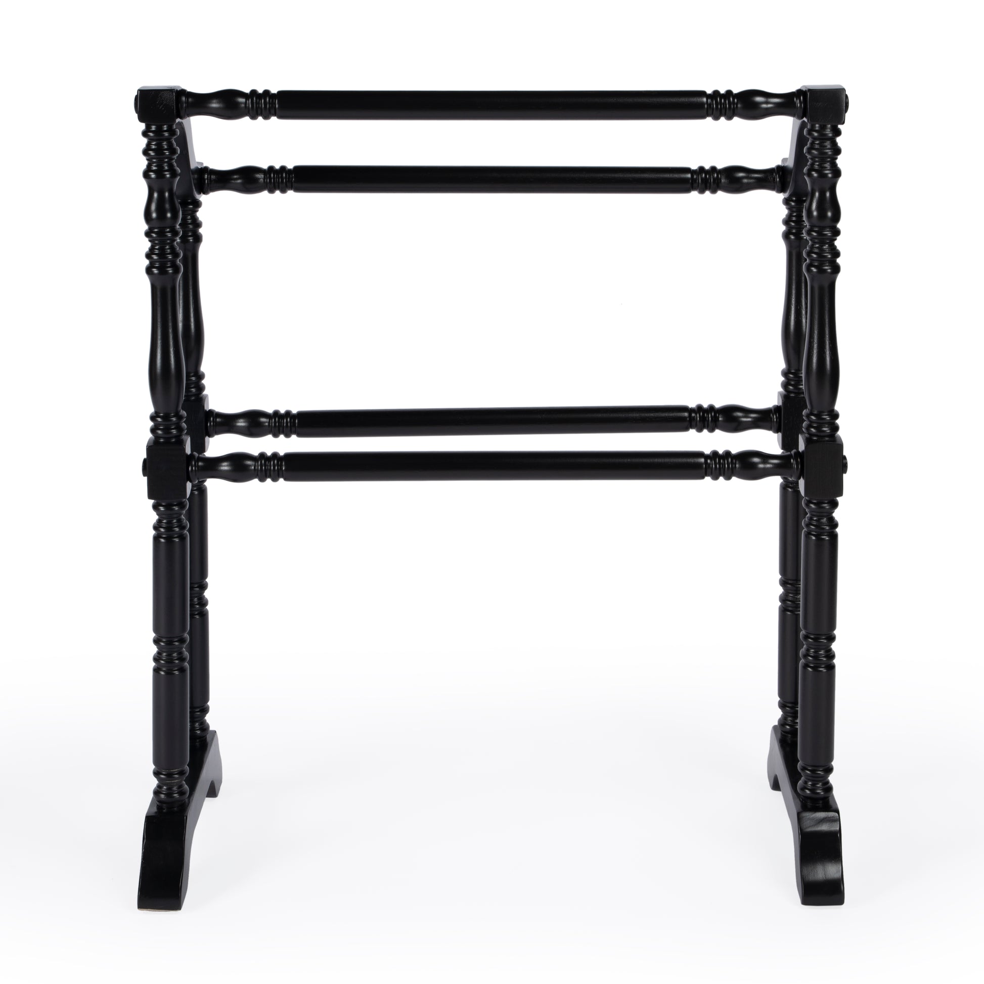 Butler Specialty Company Lillian 28 in. W Rectangular Wood 2 Rail Traditional Blanket Stand, Black