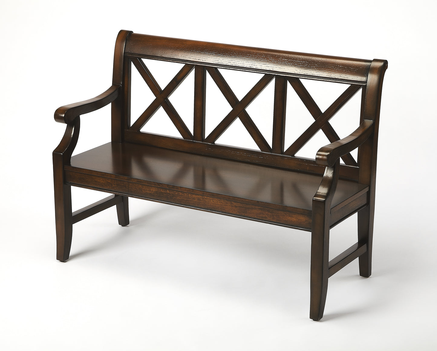 Gerrit Wooden 44"W Bench in Dark Brown 5048024