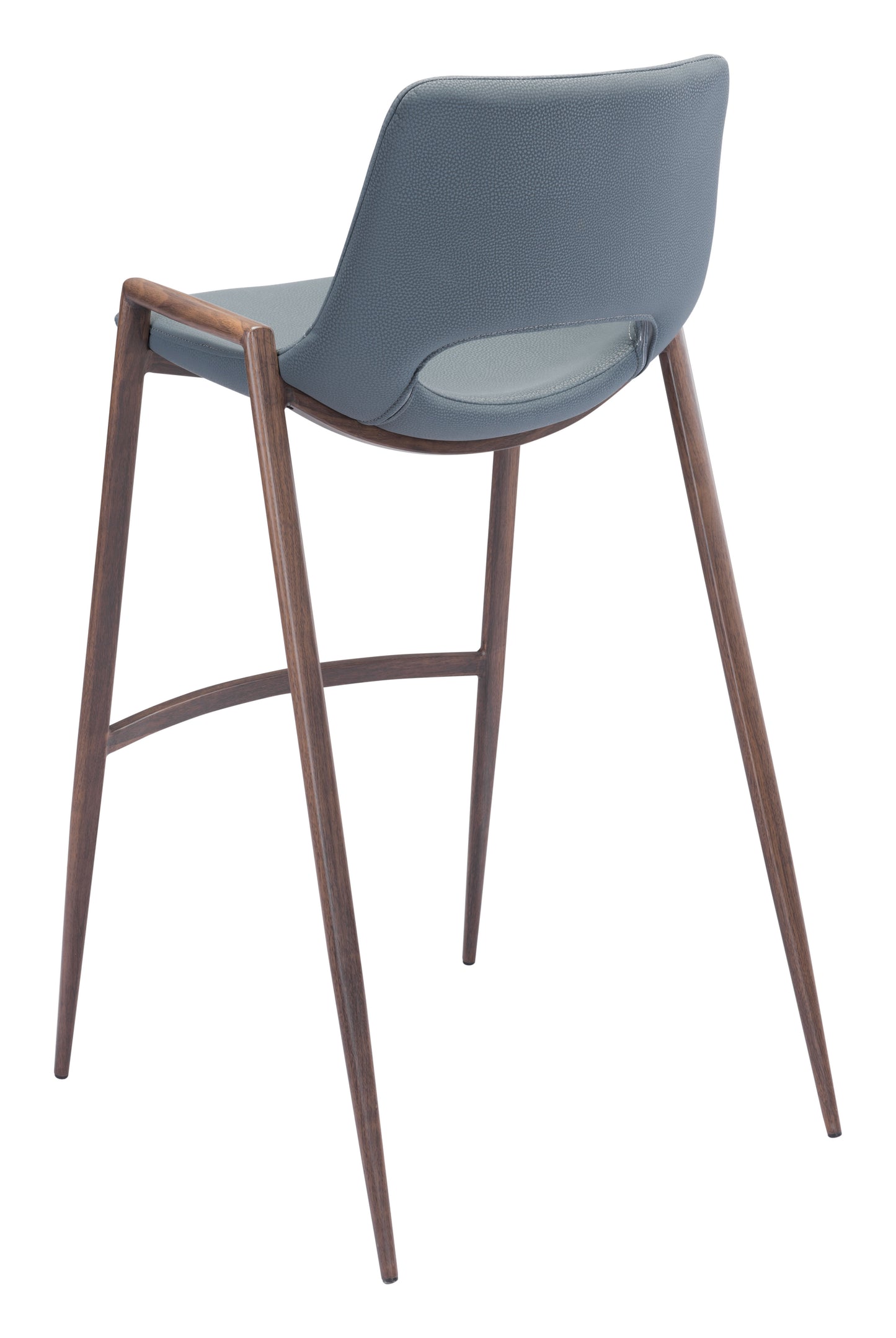 Desi Barstool (Set of 2) Blue & Walnut