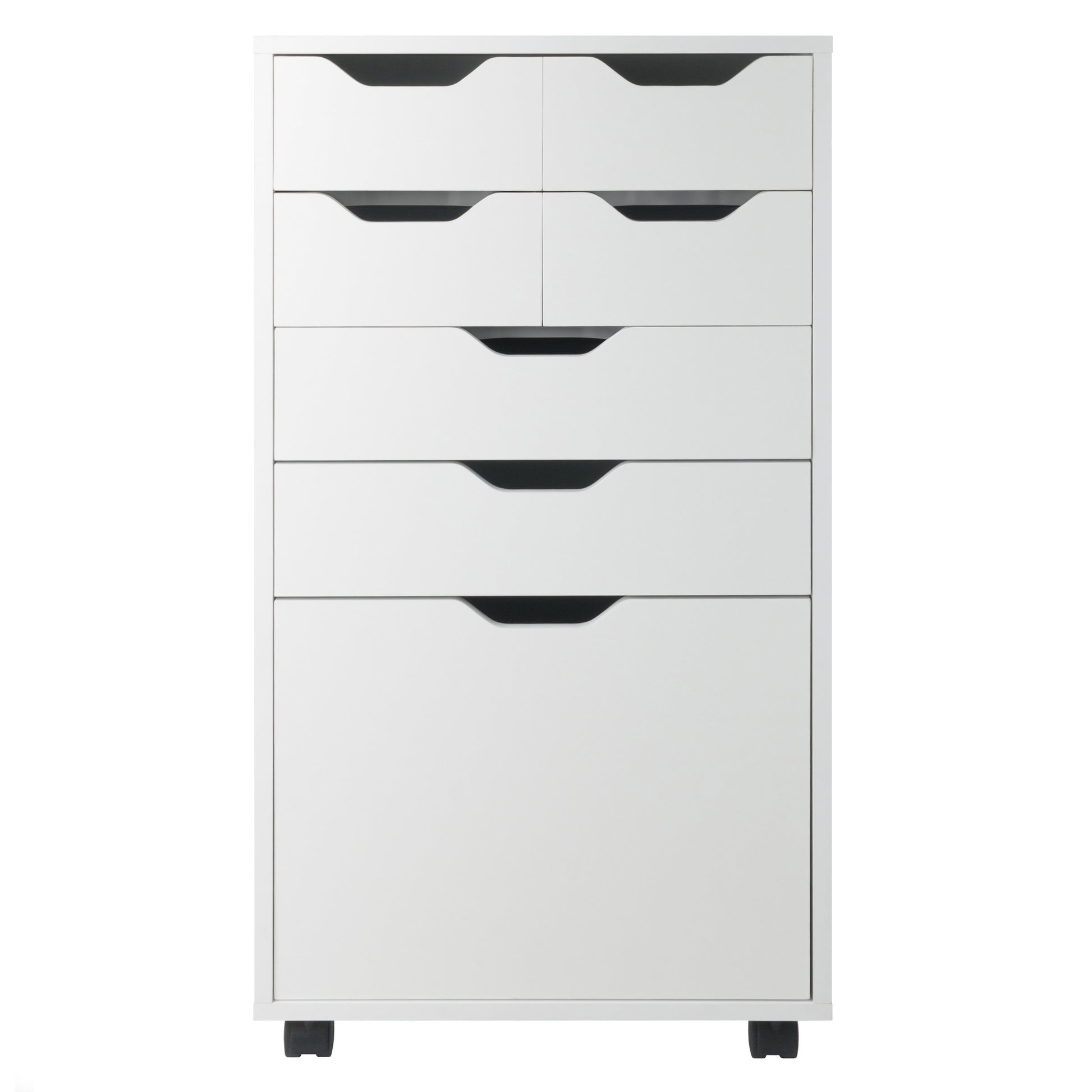 Halifax Bins & Drawers Multi-Storage Tall Mobile Cabinet, White