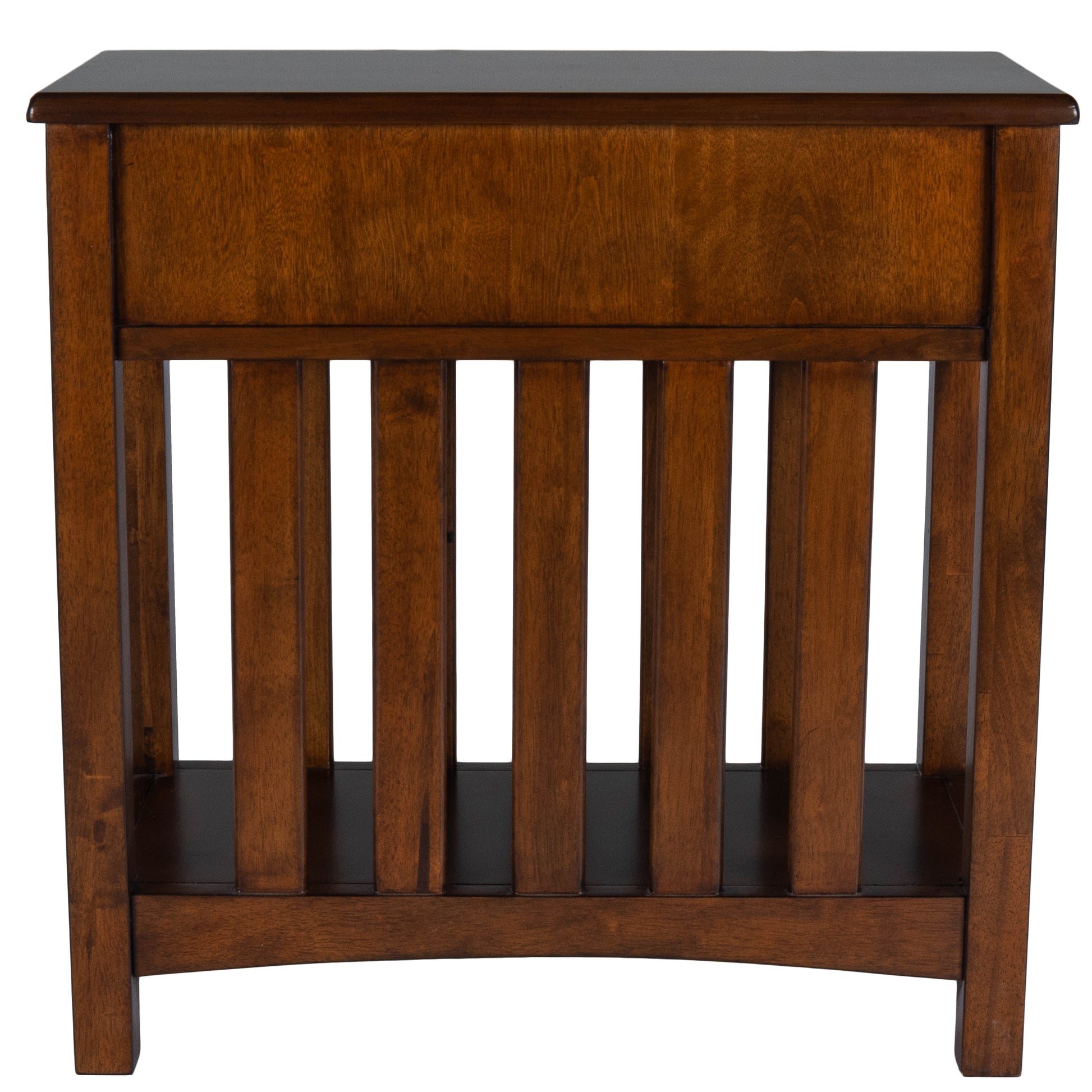 Butler Specialty Company Larina 16 in. W Rectangular Wood Shaker 1 Drawer Side Table with Lower Open Shelf, Dark Brown
