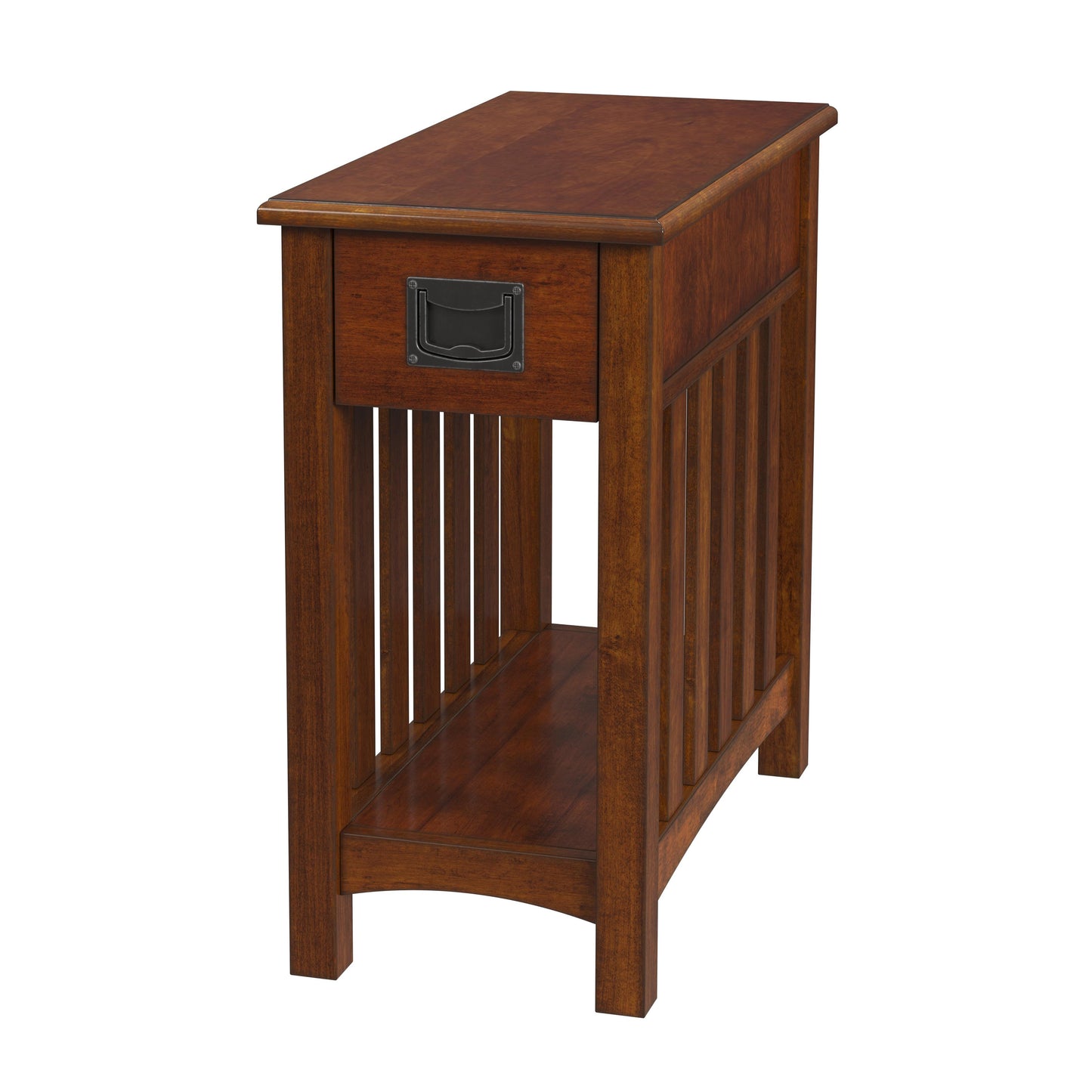 Butler Specialty Company Larina 16 in. W Rectangular Wood Shaker 1 Drawer Side Table with Lower Open Shelf, Light Brown