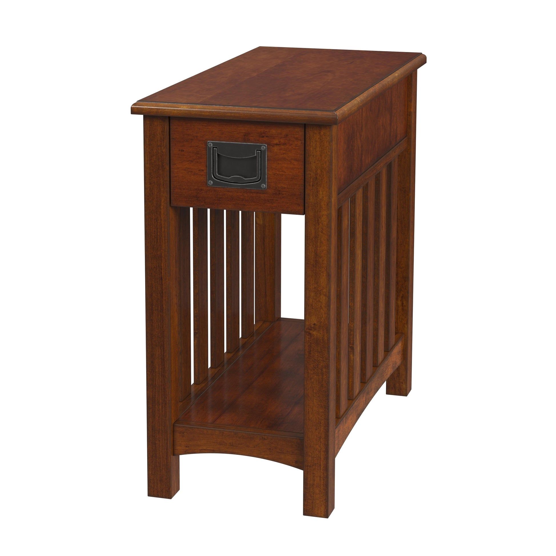 Butler Specialty Company Larina 16 in. W Rectangular Wood Shaker 1 Drawer Side Table with Lower Open Shelf, Light Brown