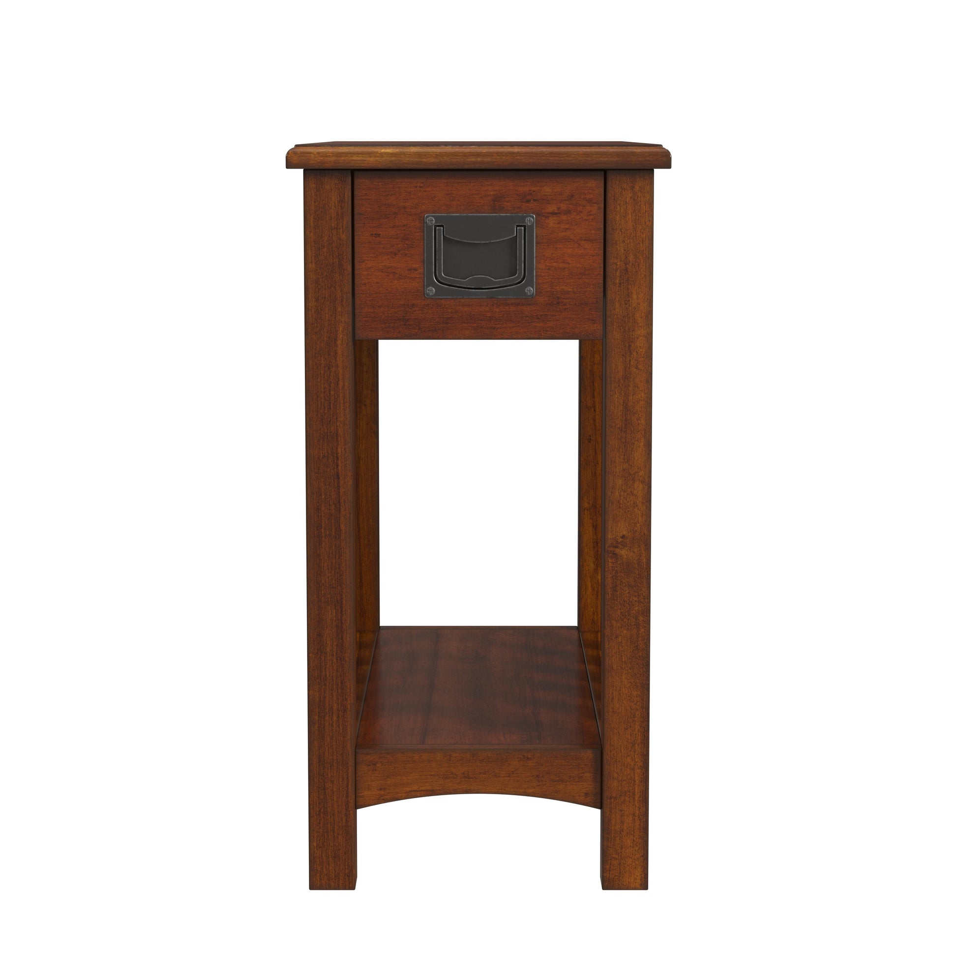 Butler Specialty Company Larina 16 in. W Rectangular Wood Shaker 1 Drawer Side Table with Lower Open Shelf, Light Brown