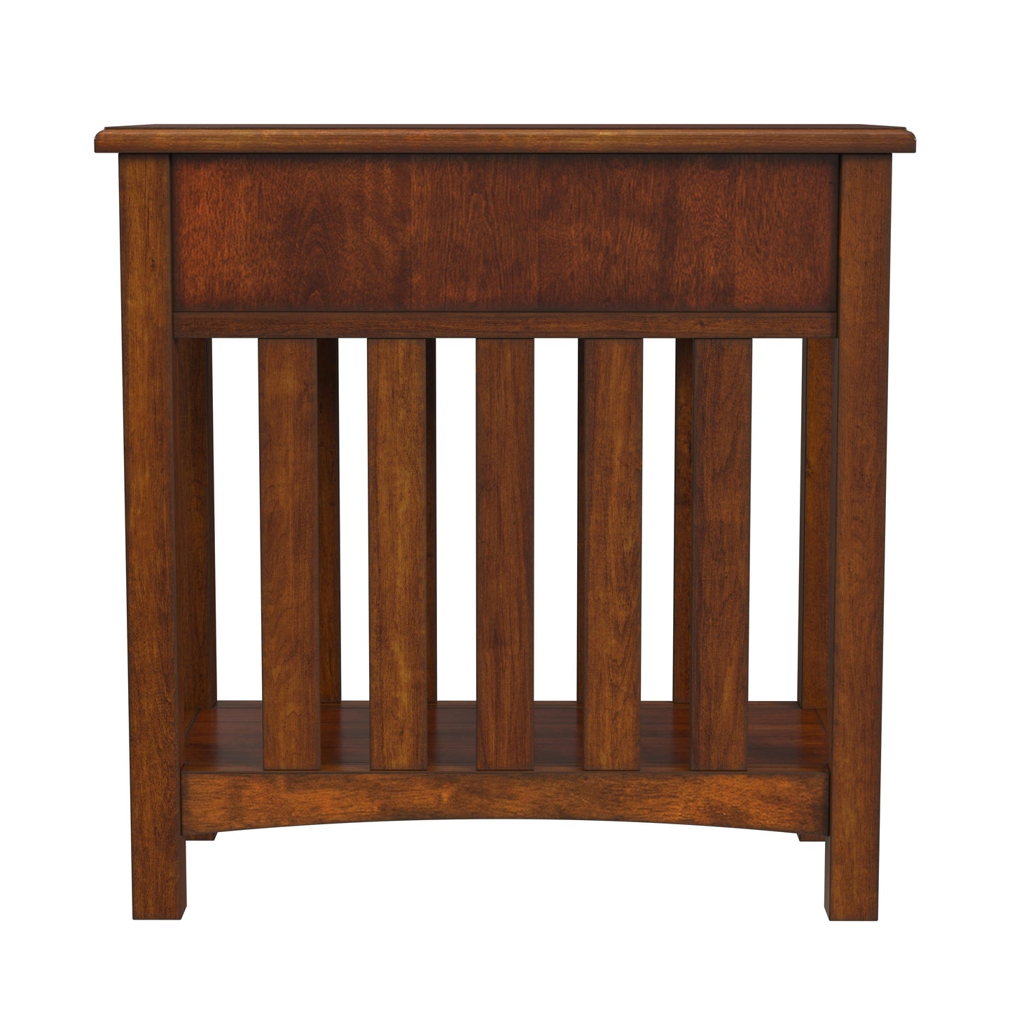 Butler Specialty Company Larina 16 in. W Rectangular Wood Shaker 1 Drawer Side Table with Lower Open Shelf, Light Brown