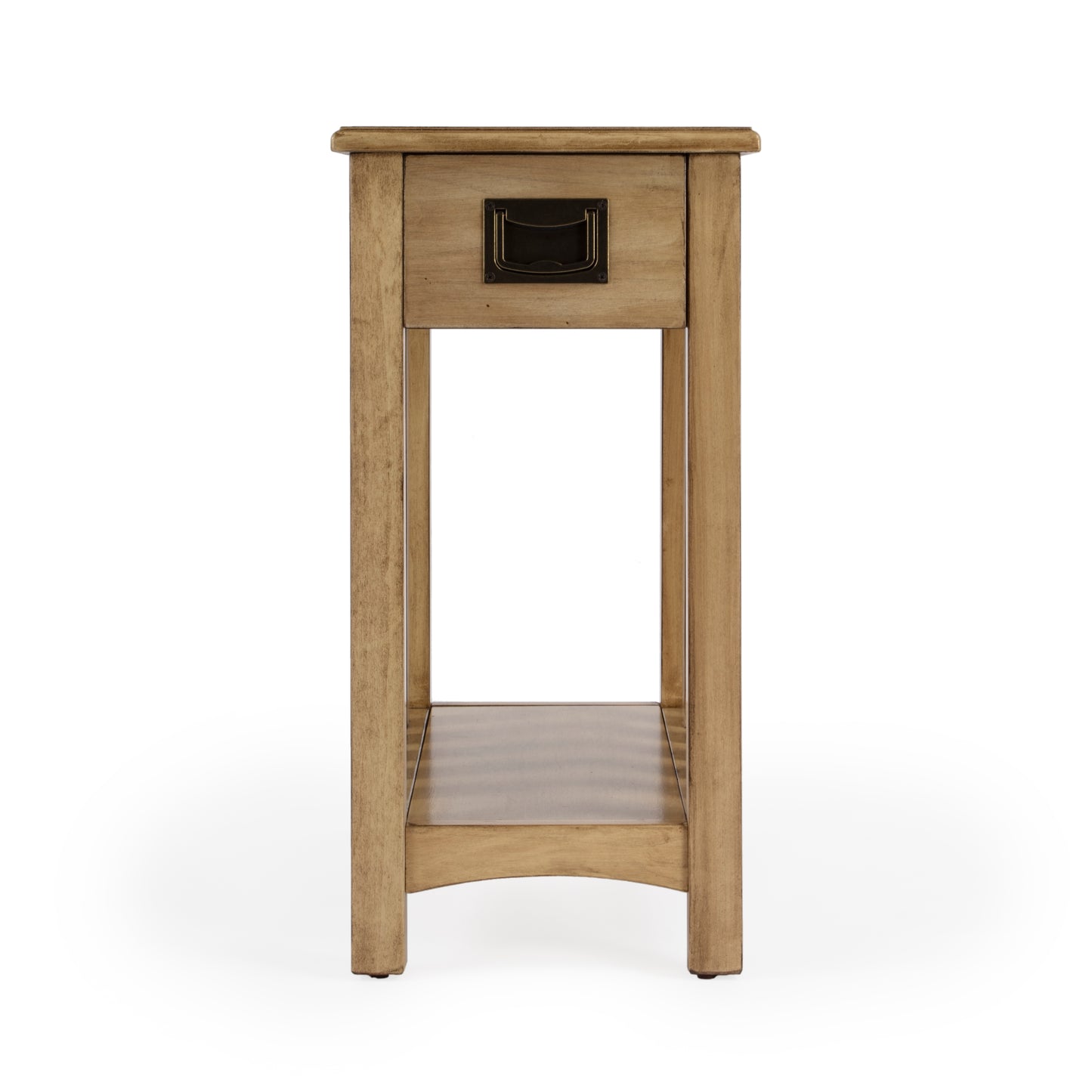 Butler Specialty Company Larina 16 in. W Rectangular Wood Shaker 1 Drawer Side Table with Lower Open Shelf, Dark Brown