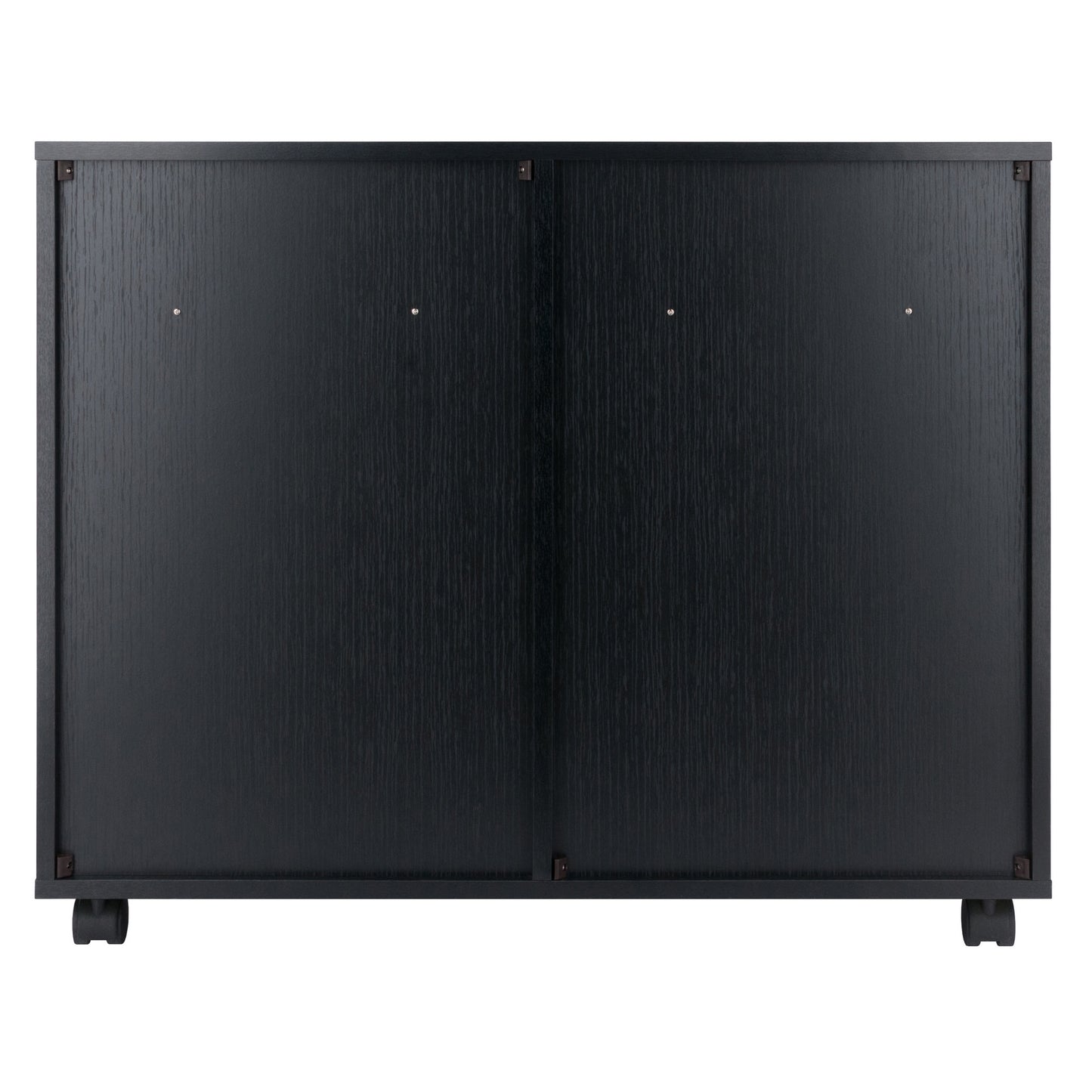 Halifax Bins & Drawers Multi-Storage Wide Mobile Cabinet,. Black
