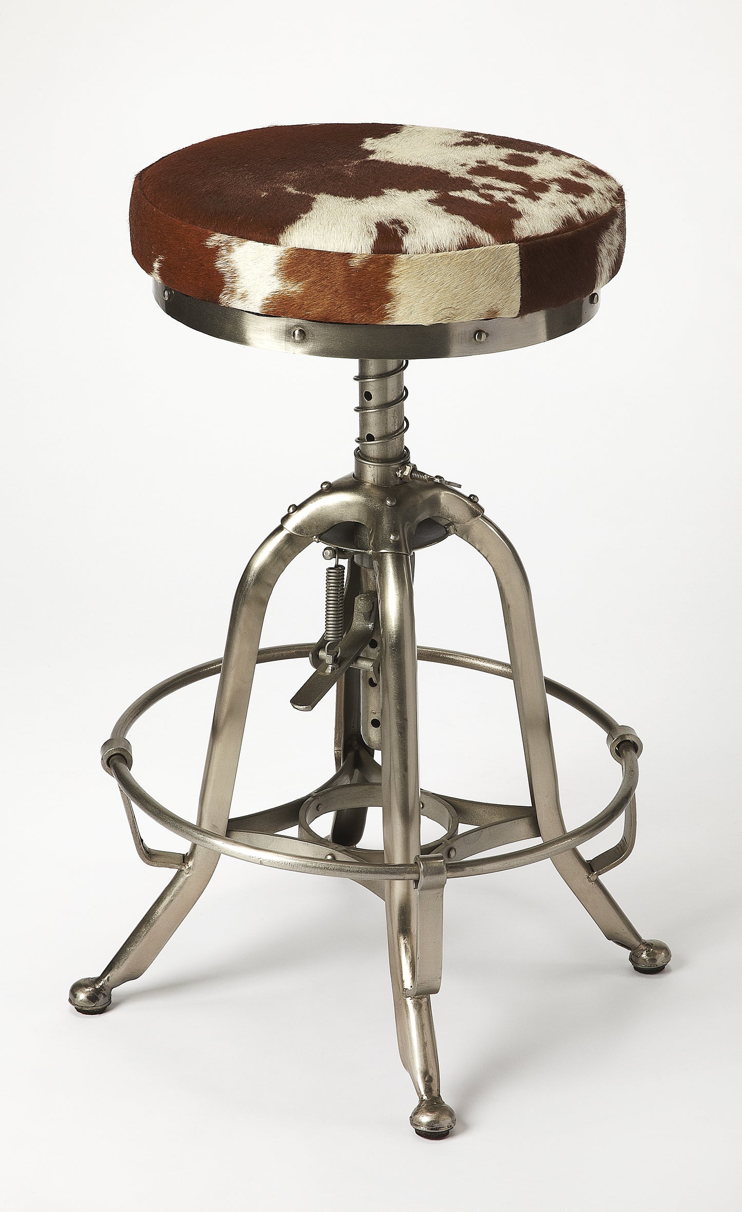 Butler Specialty Company Donovan Hair-On-Hide 22" Bar Stool, Multi-Color