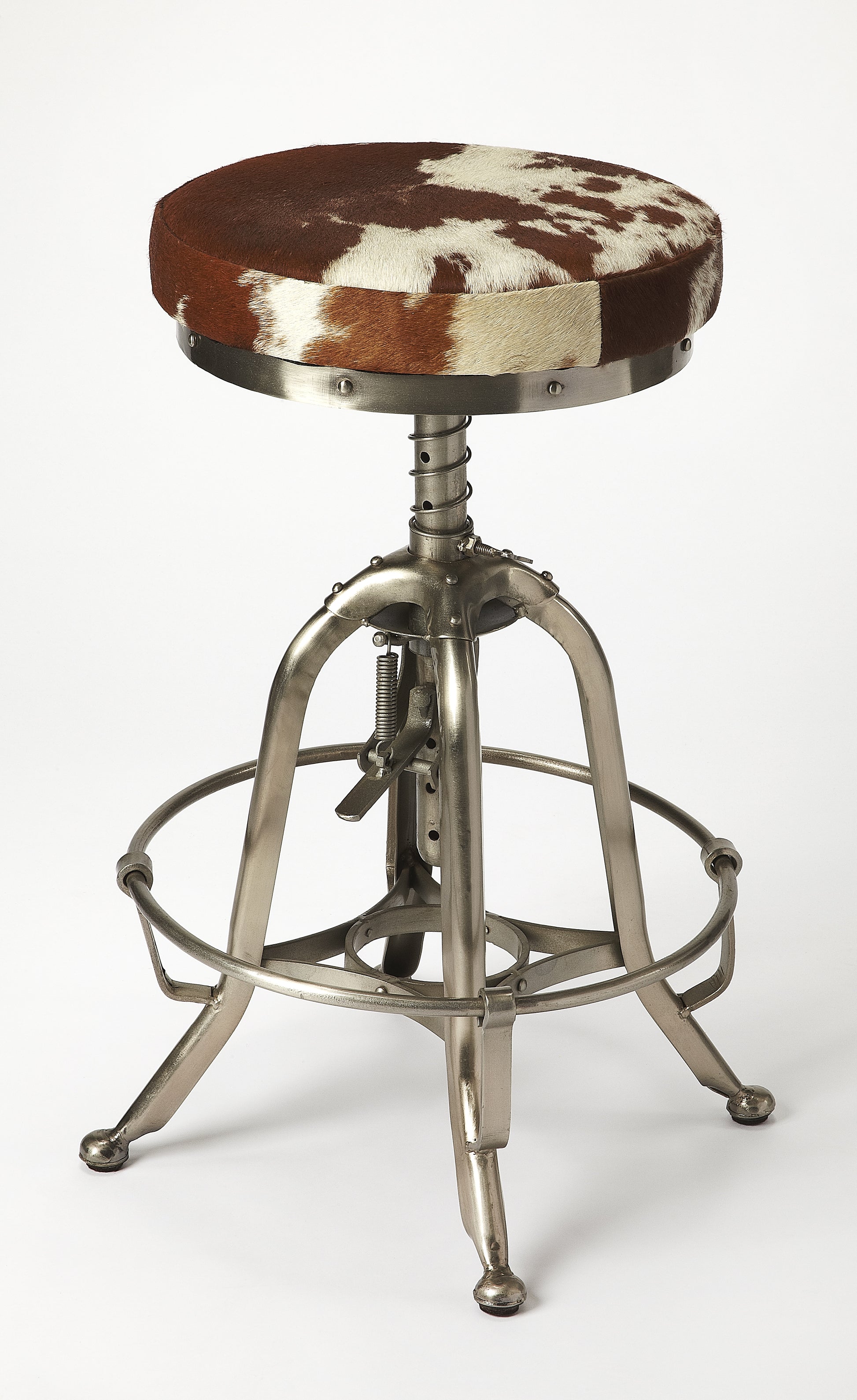 Butler Specialty Company Donovan Hair-On-Hide 22" Bar Stool, Multi-Color