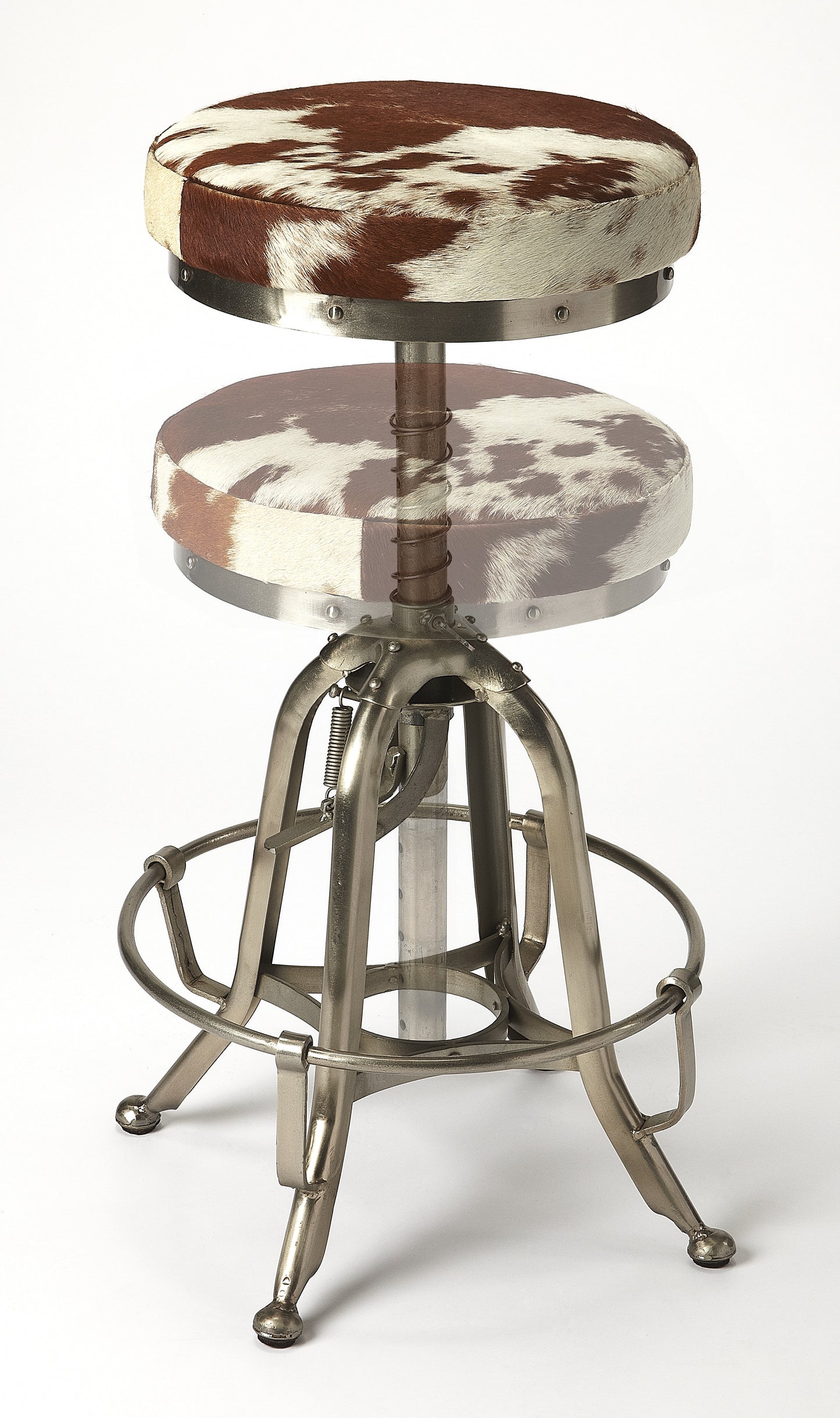Butler Specialty Company Donovan Hair-On-Hide 22" Bar Stool, Multi-Color