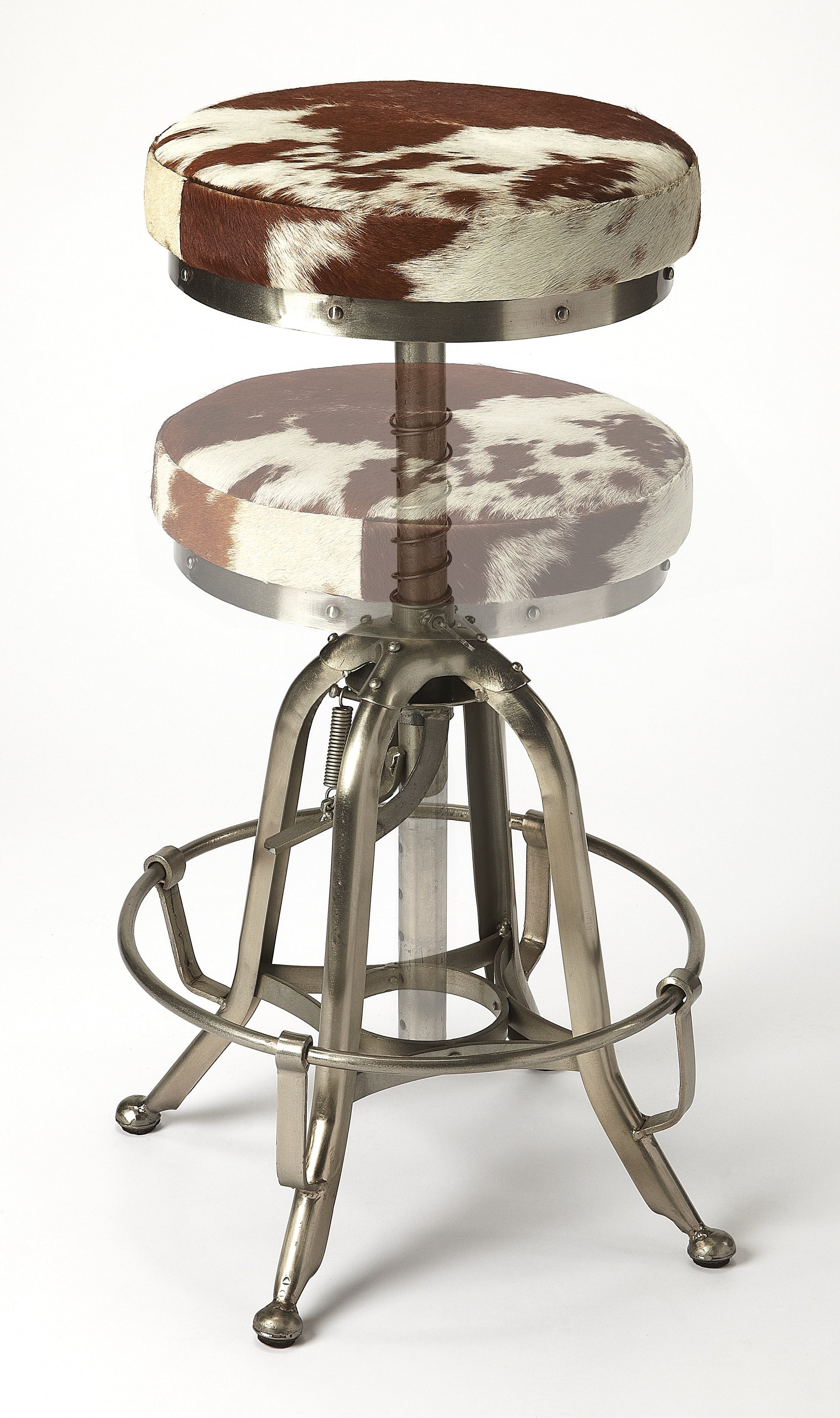 Butler Specialty Company Donovan Hair-On-Hide 22" Bar Stool, Multi-Color