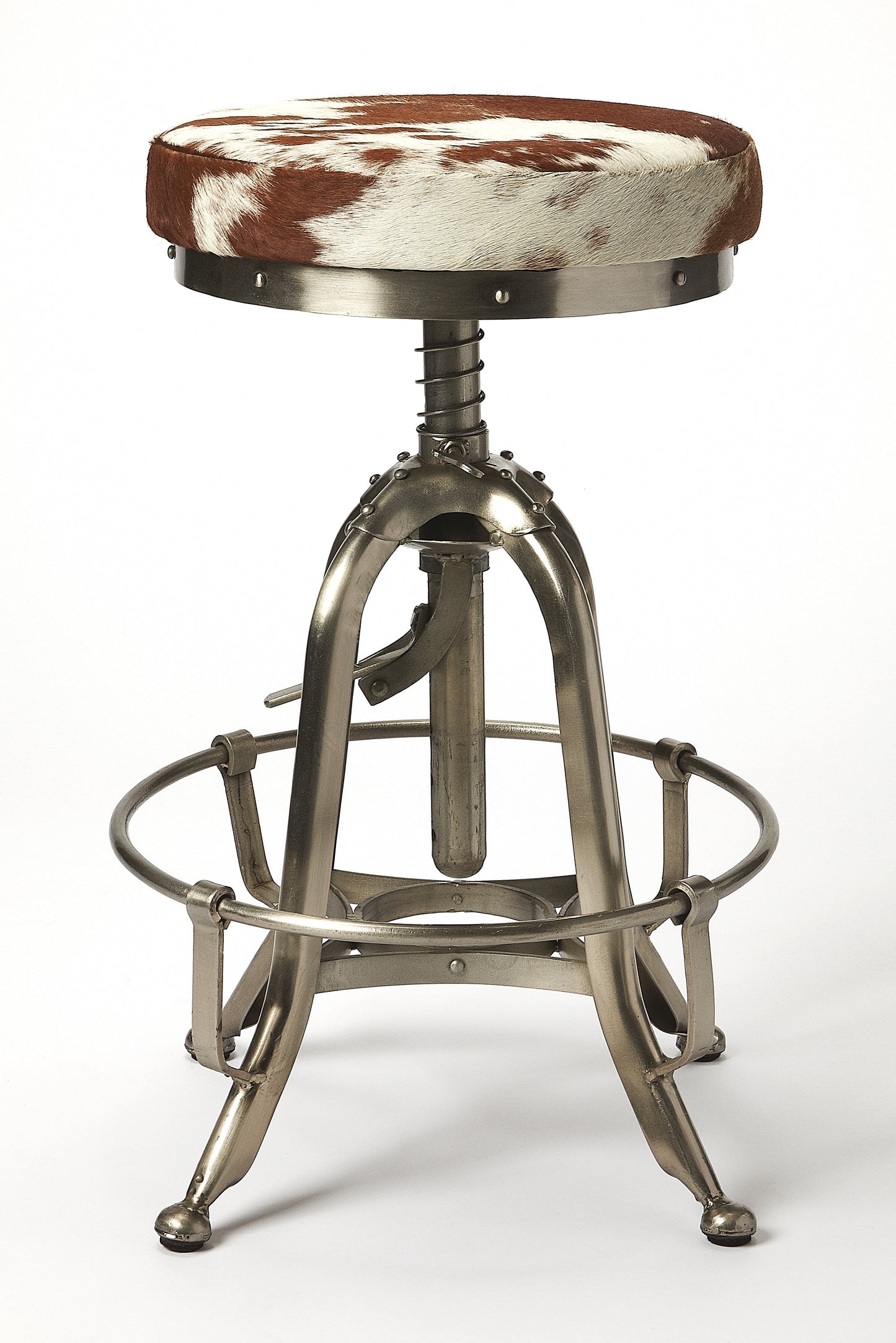 Butler Specialty Company Donovan Hair-On-Hide 22" Bar Stool, Multi-Color